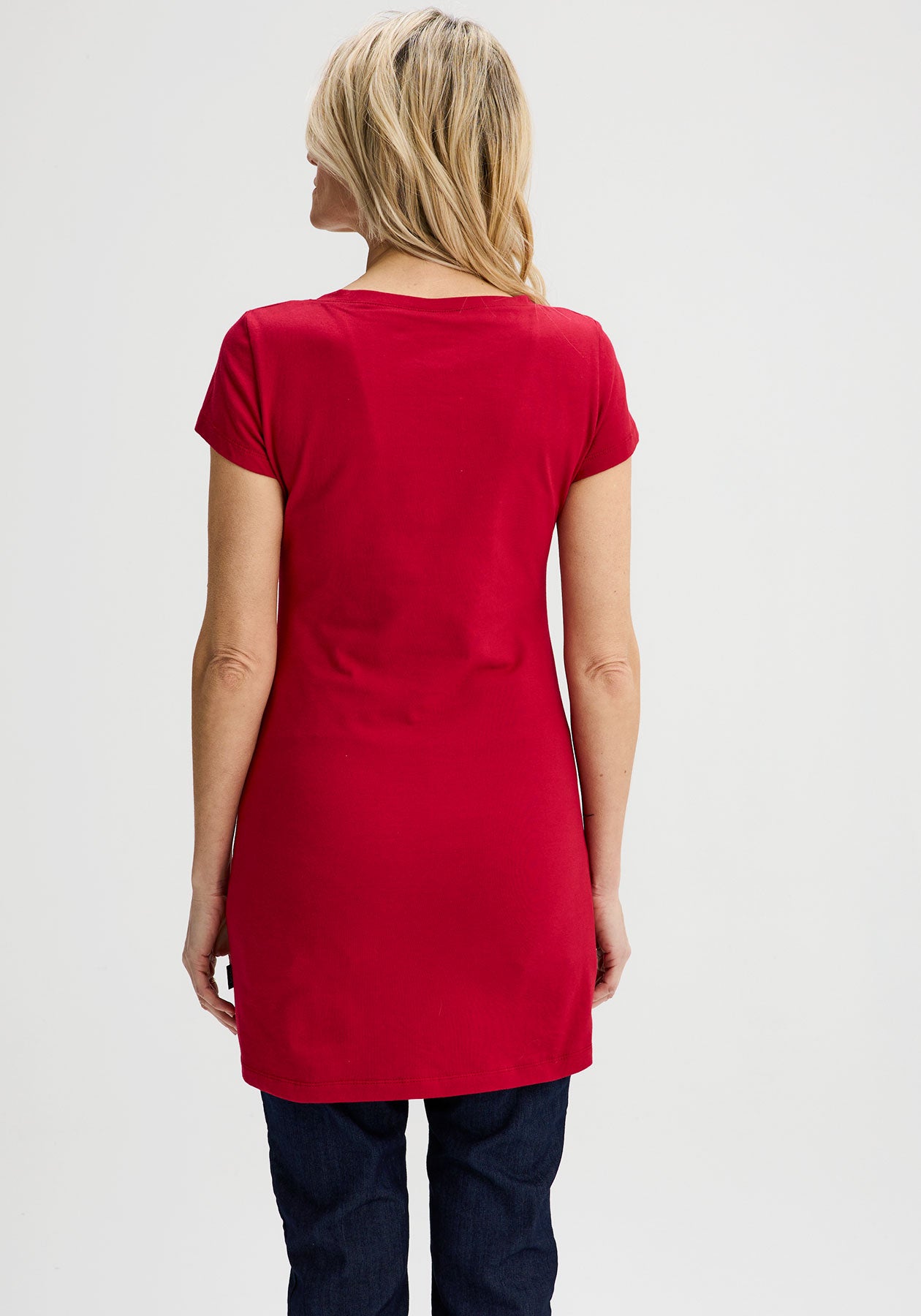 LAVENDER - Red V-neck tunic