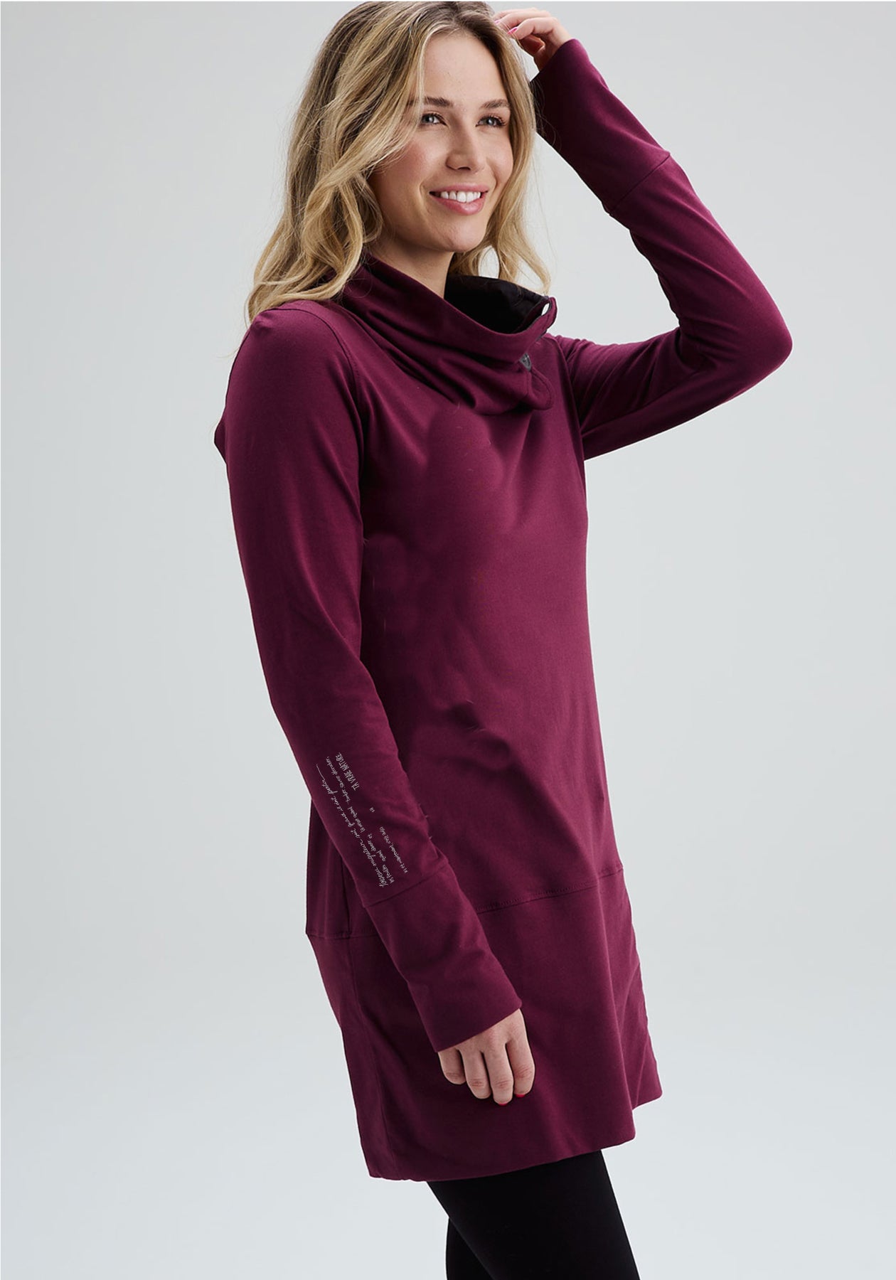 CAMELIA - Long burgundy tunic