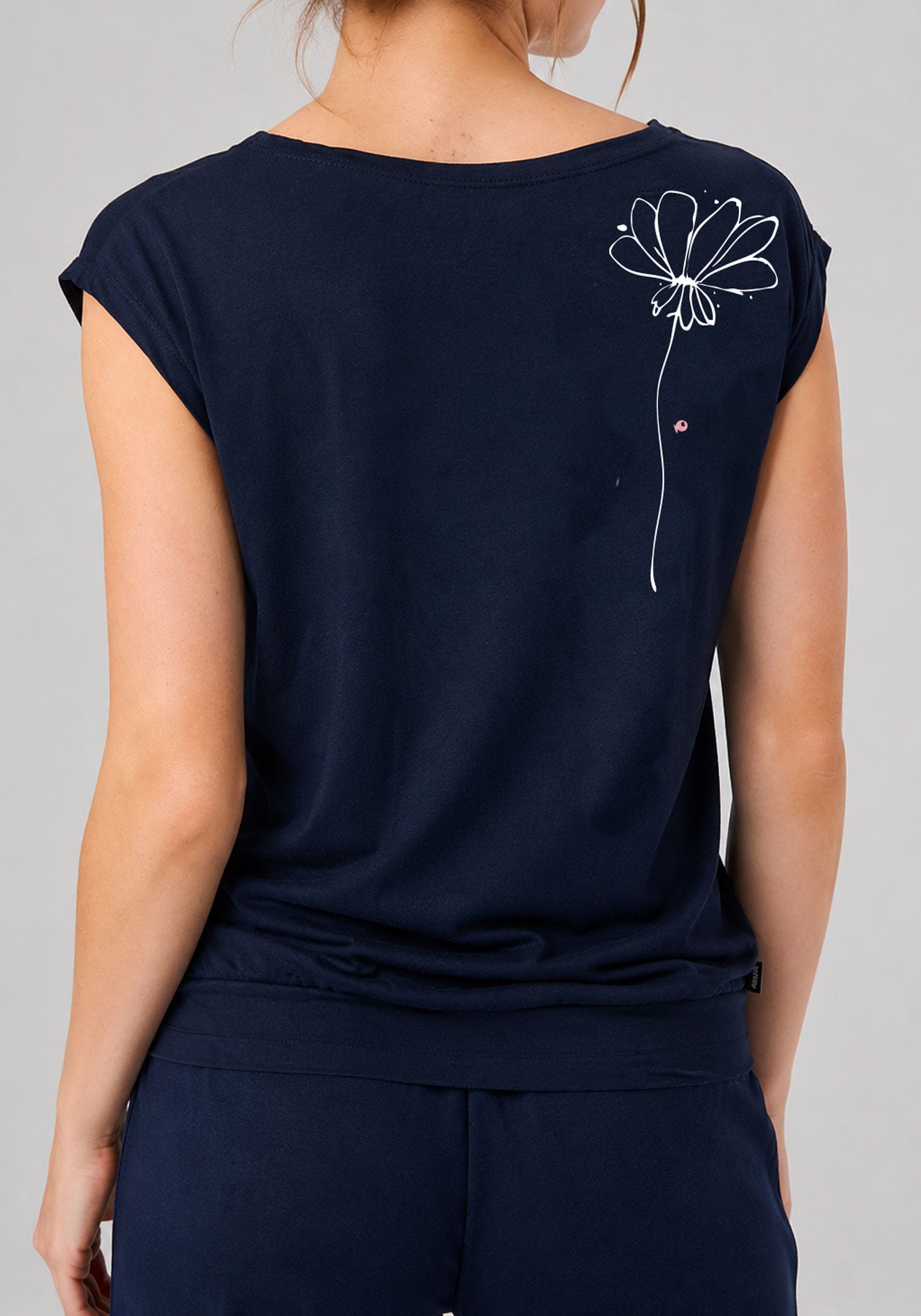 BATISCAN – Navy “Je me fais une fleur” Top