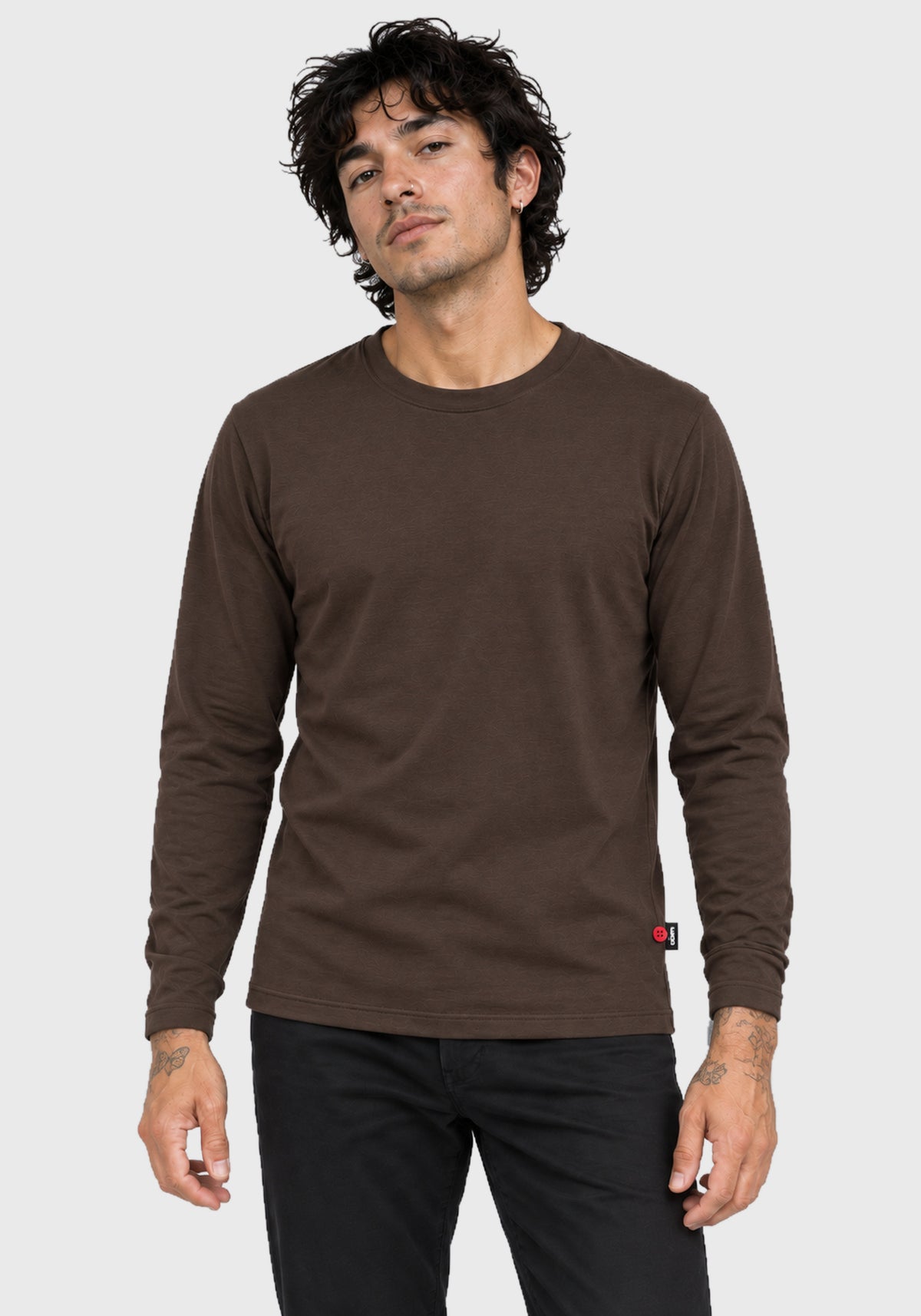 Sébastien Chocolate Merino Long-Sleeve Shirt | OÖM