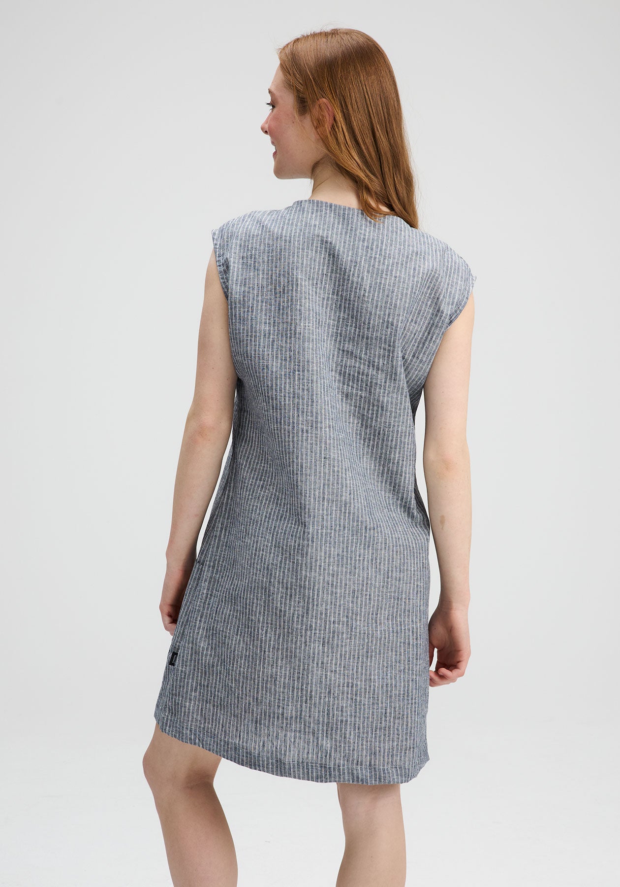 ORLEANS - Blue striped hemp tunic dress