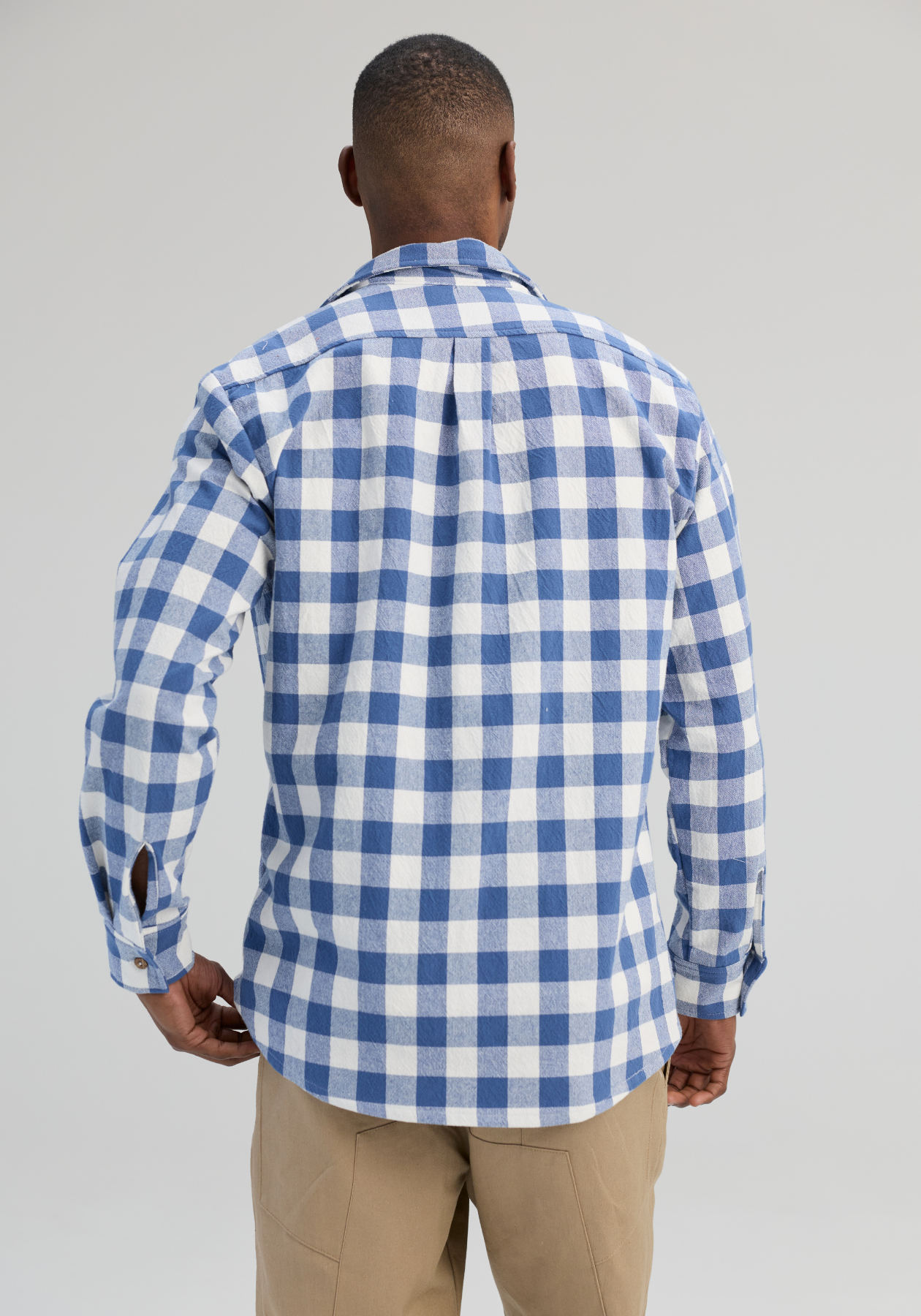 CHARLY – Blue and white checked shirt