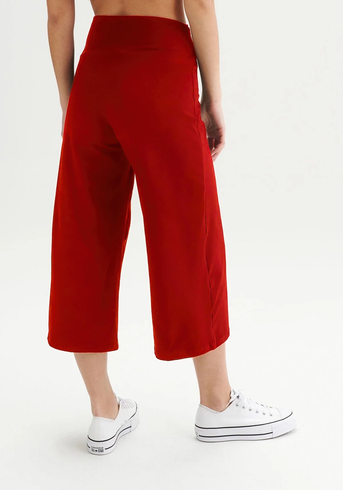 CALLA - Capri en coton bio rouge