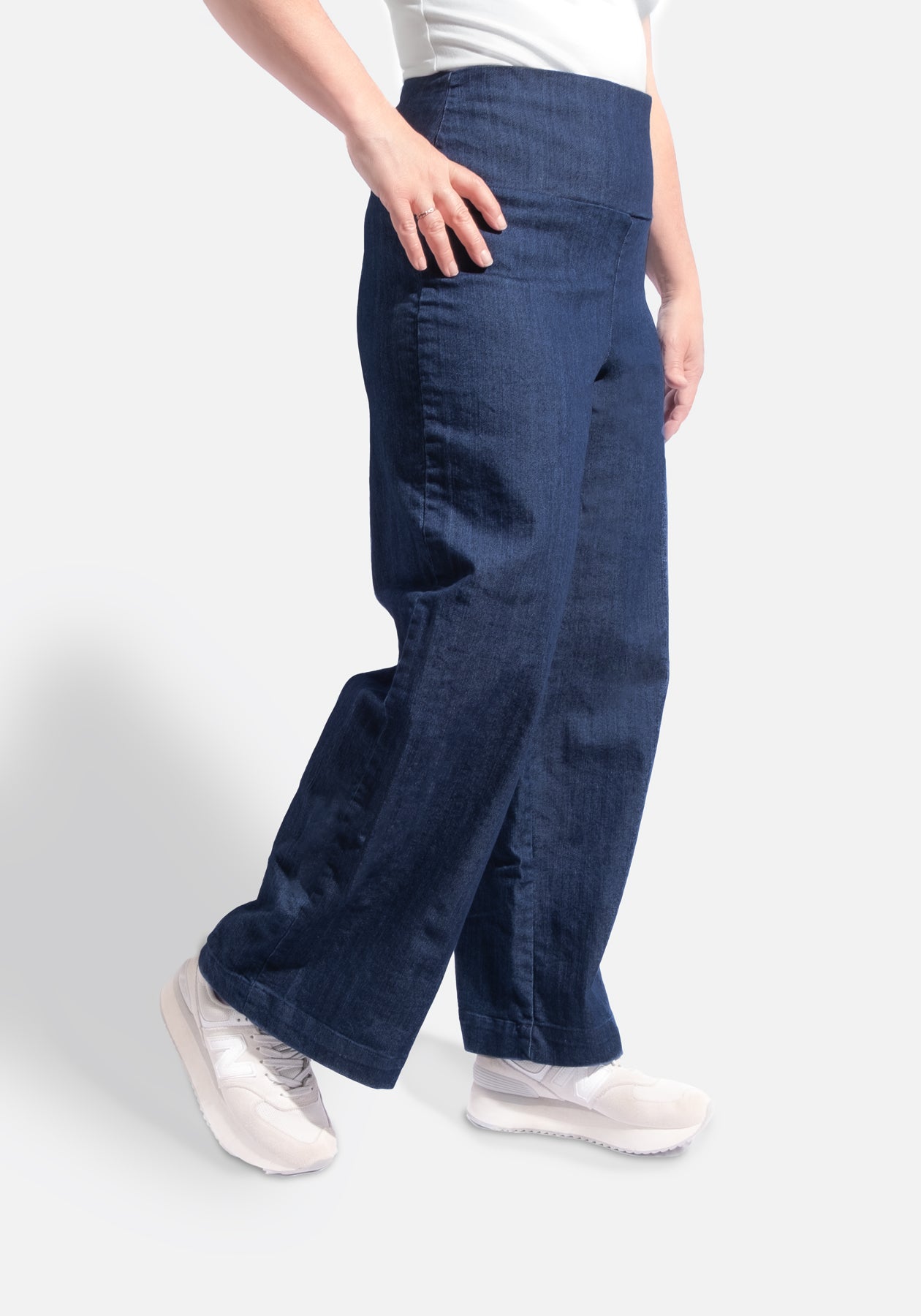 CATHERINE – Organic Denim Palazzo Pants