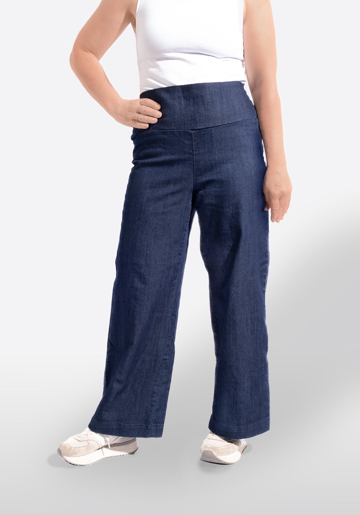 CATHERINE – Organic Denim Palazzo Pants