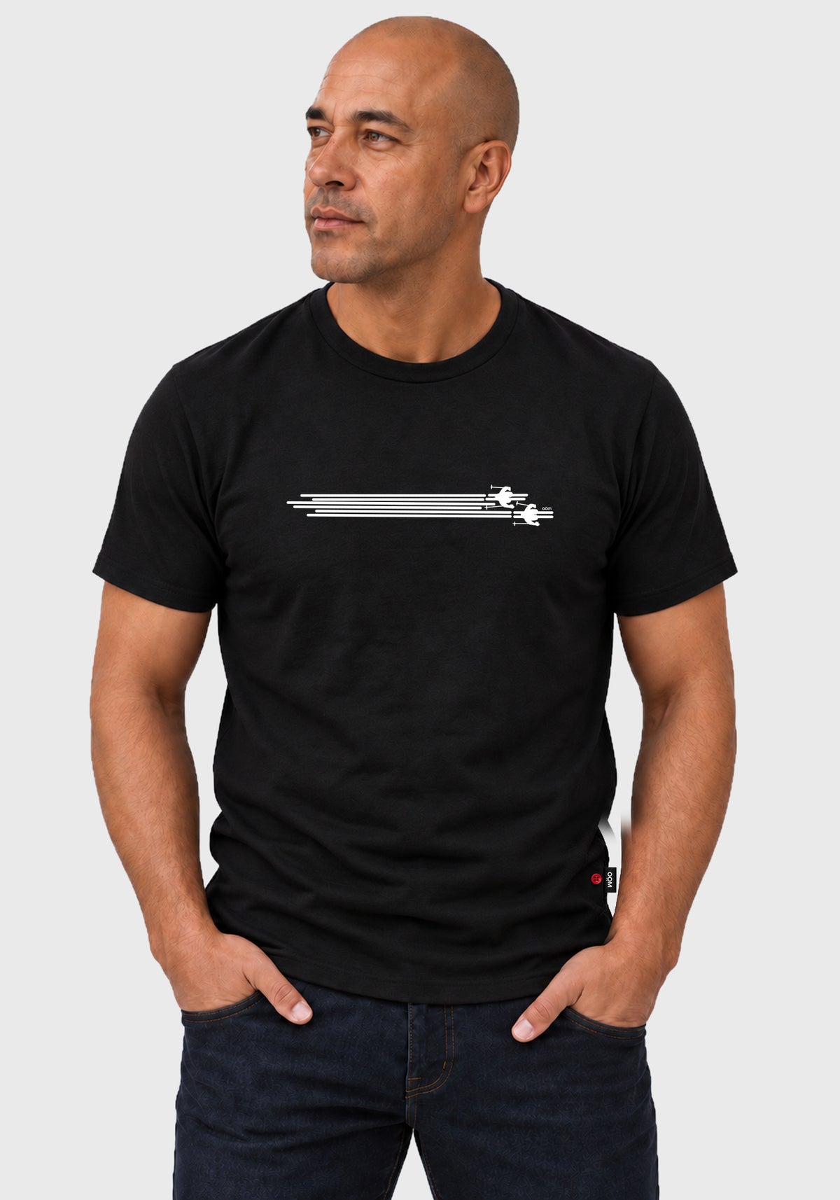 HORS PISTE | Organic cotton short sleeve T-Shirt in black OÖM