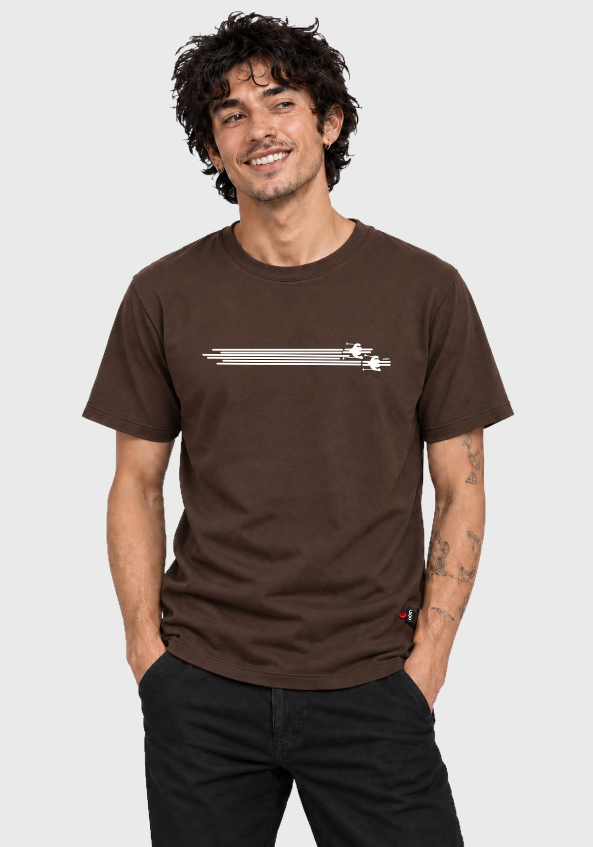 HORS PISTE | Organic cotton short sleeve T-Shirt in black OÖM