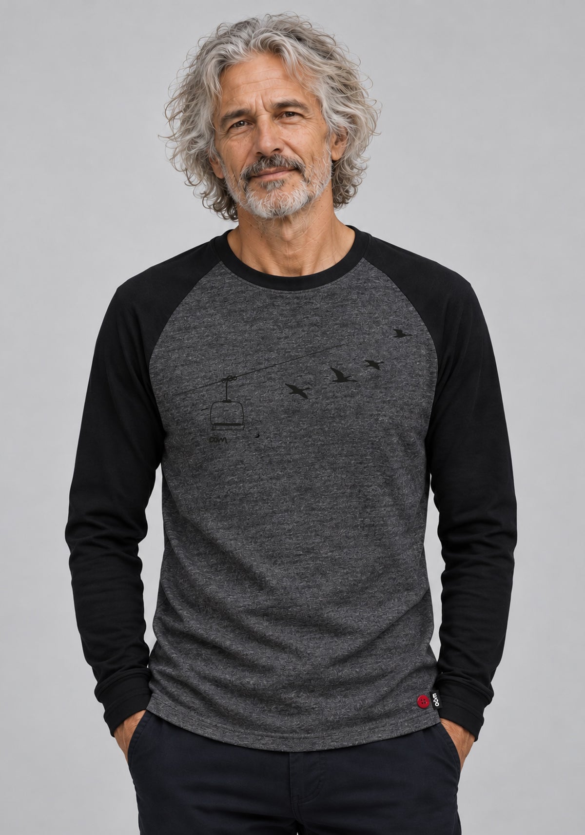 TRANSIT | OÖM T-shirt raglan manche longue coton bio