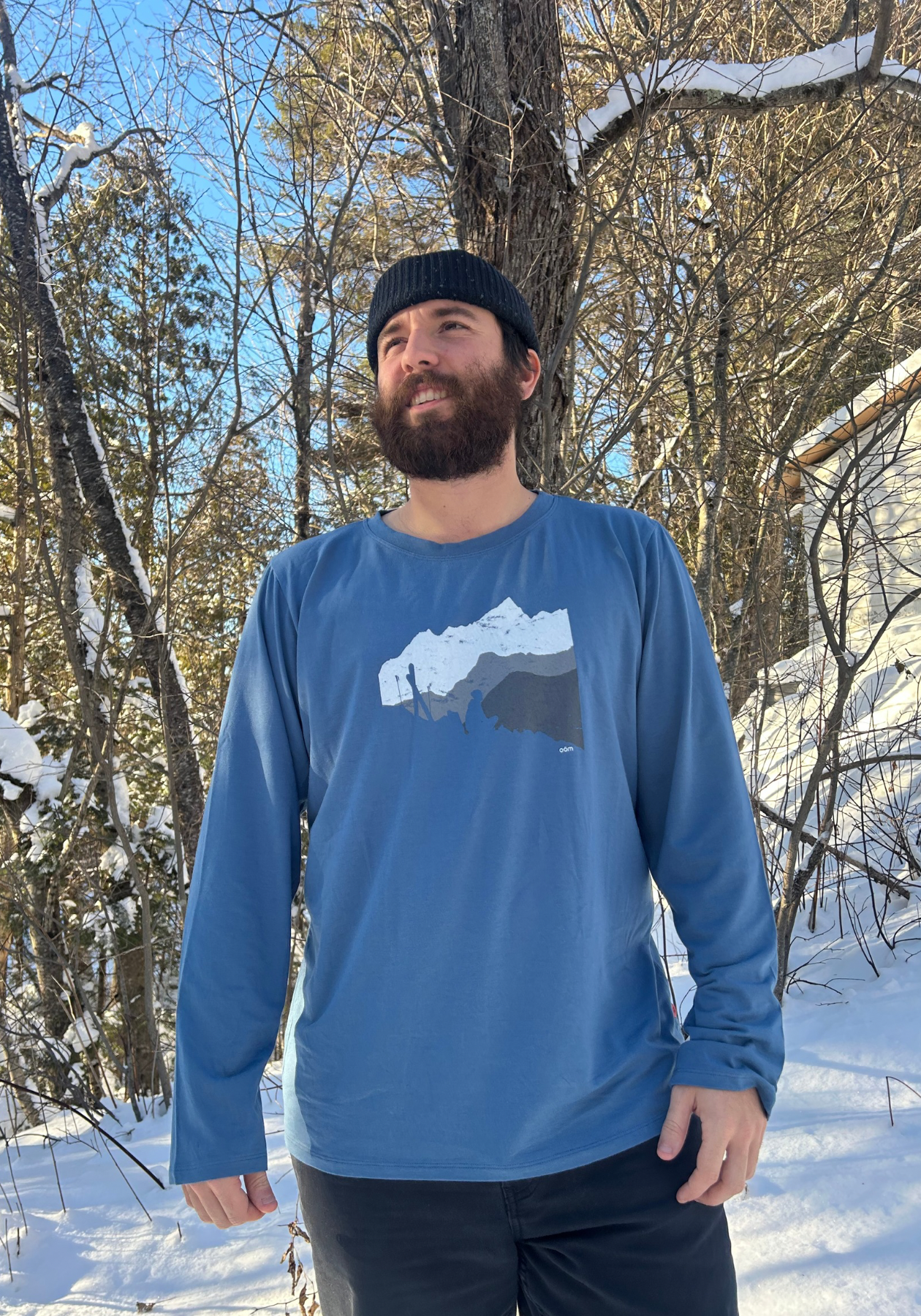 APRES SKI - T-shirt manches longues bleu OÖM