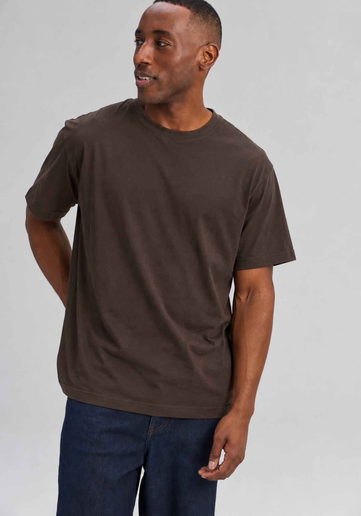 OLIVIER| OÖM Chandail manche courte Choco — TENCEL™ et mérinos