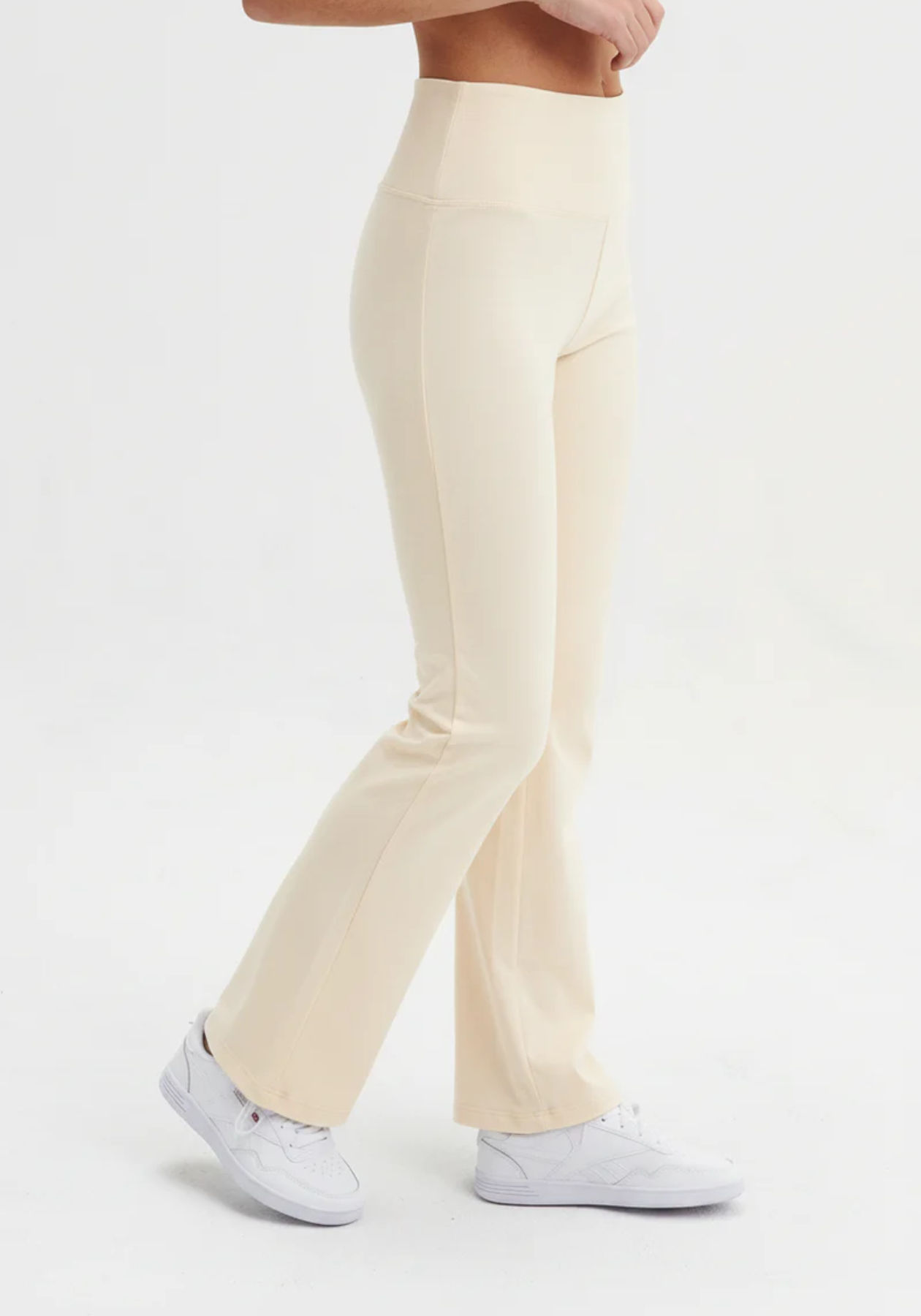 EMMANUELLE - Legging jambe évasée en french terry