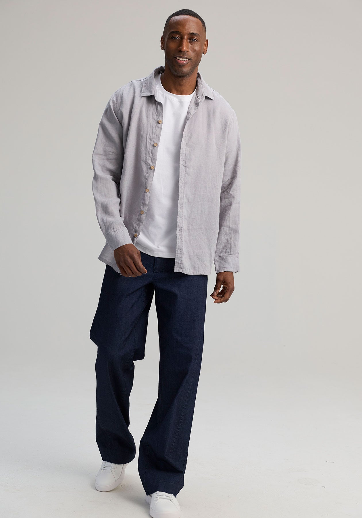 CHARLY | OÖM Chemise manches longues bleu gris