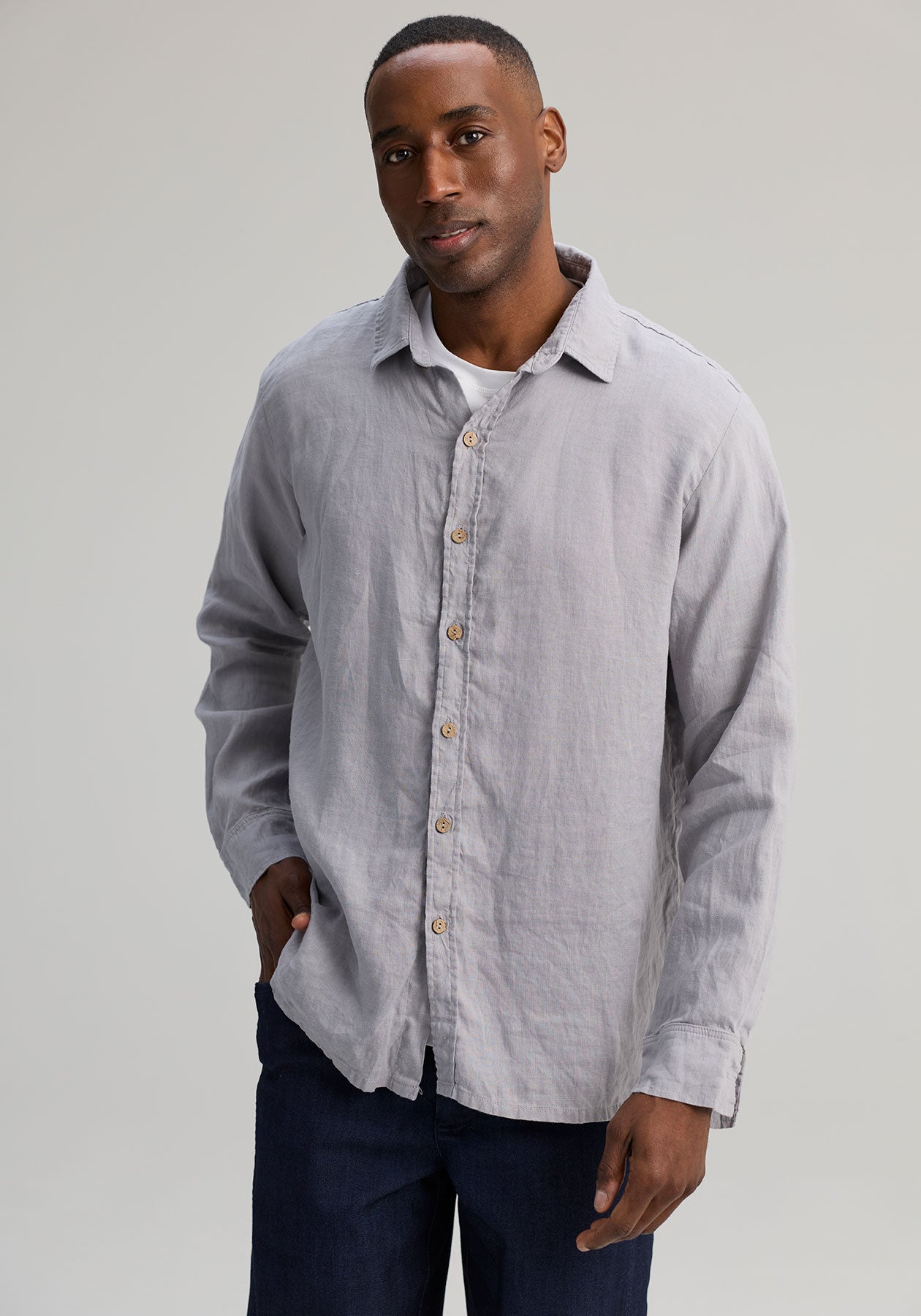 CHARLY | OÖM Chemise manches longues bleu gris