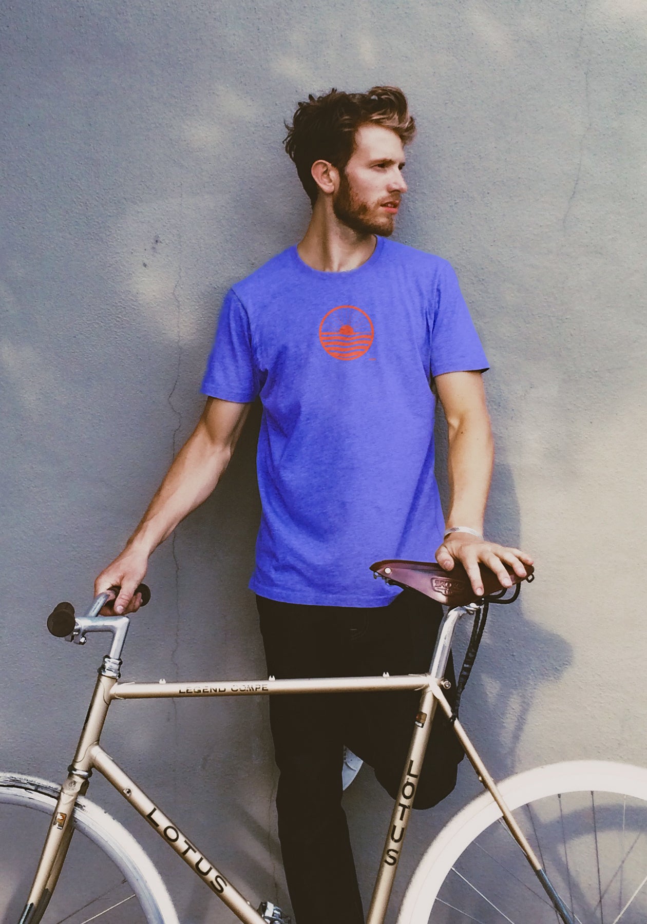 OÖM SOLIS- Blue bamboo and organic cotton T-shirt