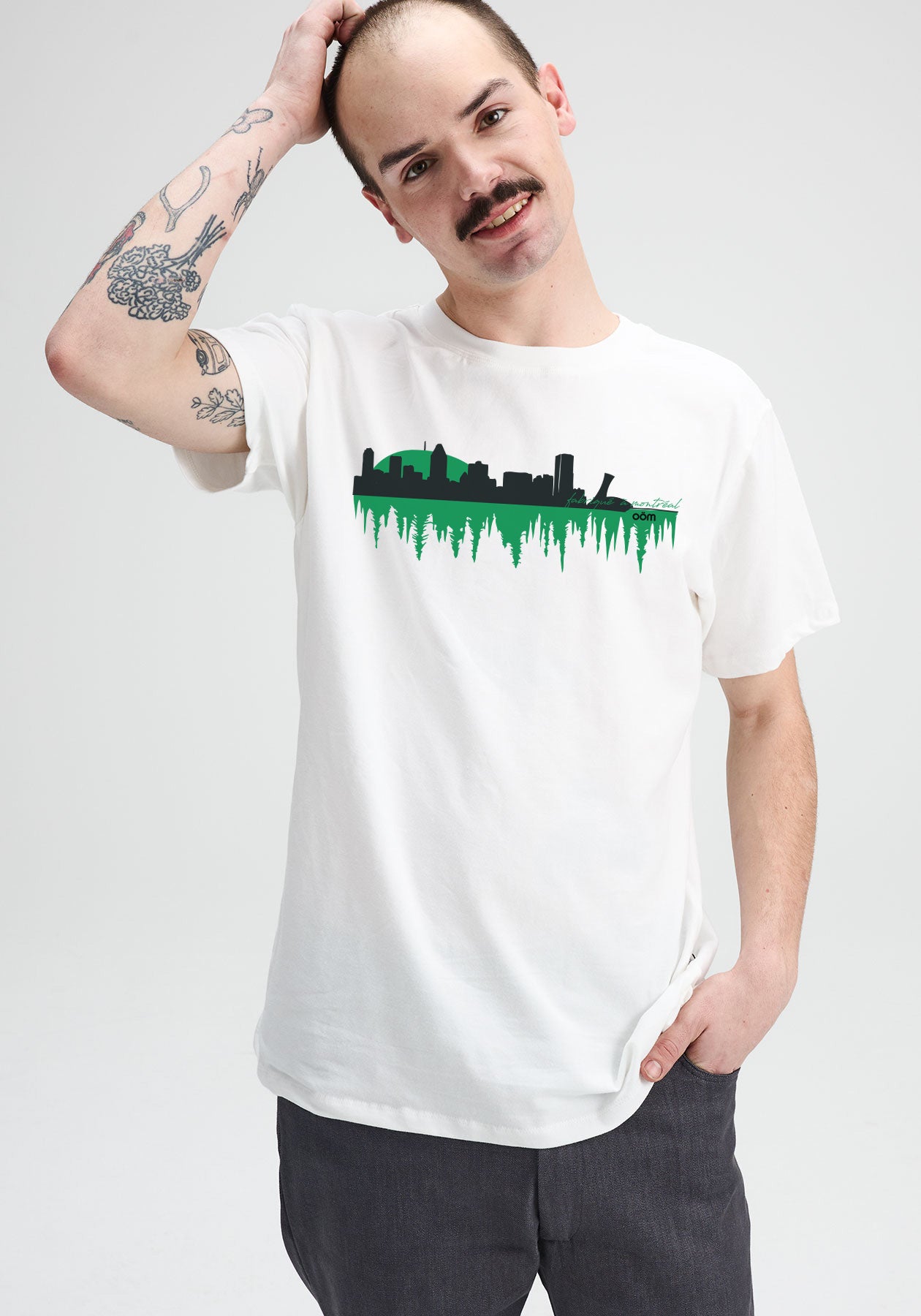 MONTREAL REFLEXION| OÖM T-shirt blanc