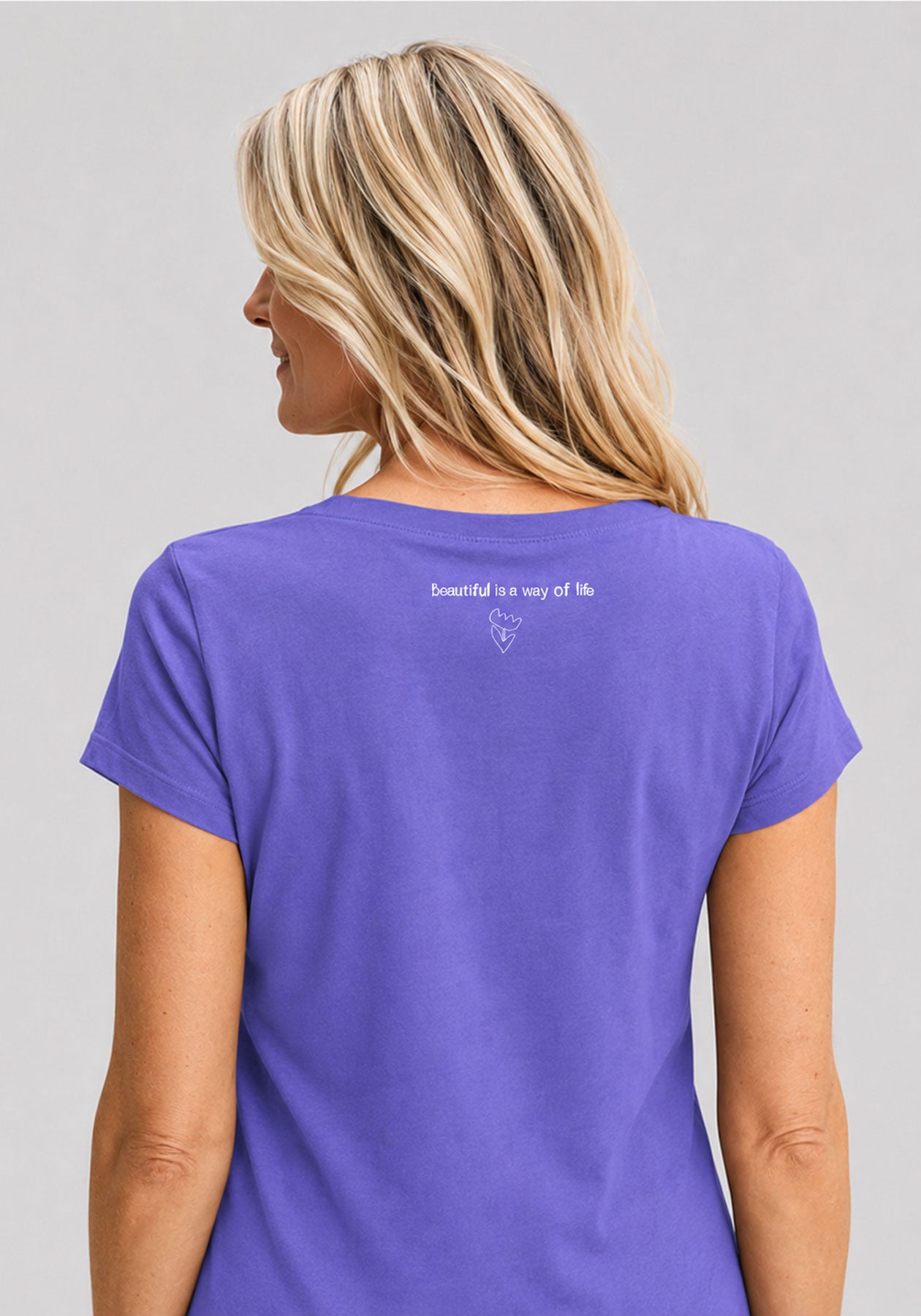 Lavender boreal violet Tunic – Bamboo & Organic Cotton | Fly Bird Print | Message Factory