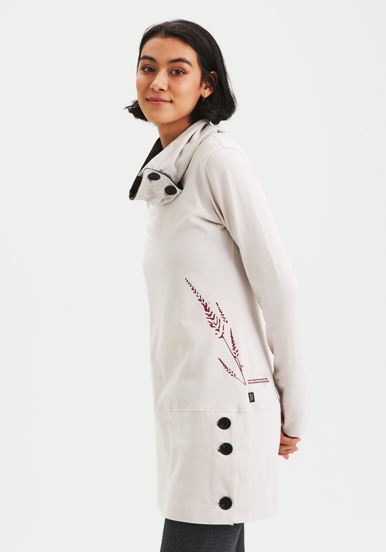 CAMÉLIA - Tunique longue CAMÉLIA sable en coton biologique