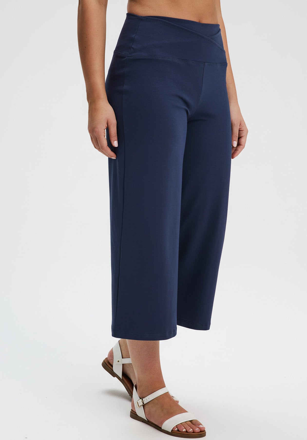 CALLA - Capri en rayonne de bambou et coton marine