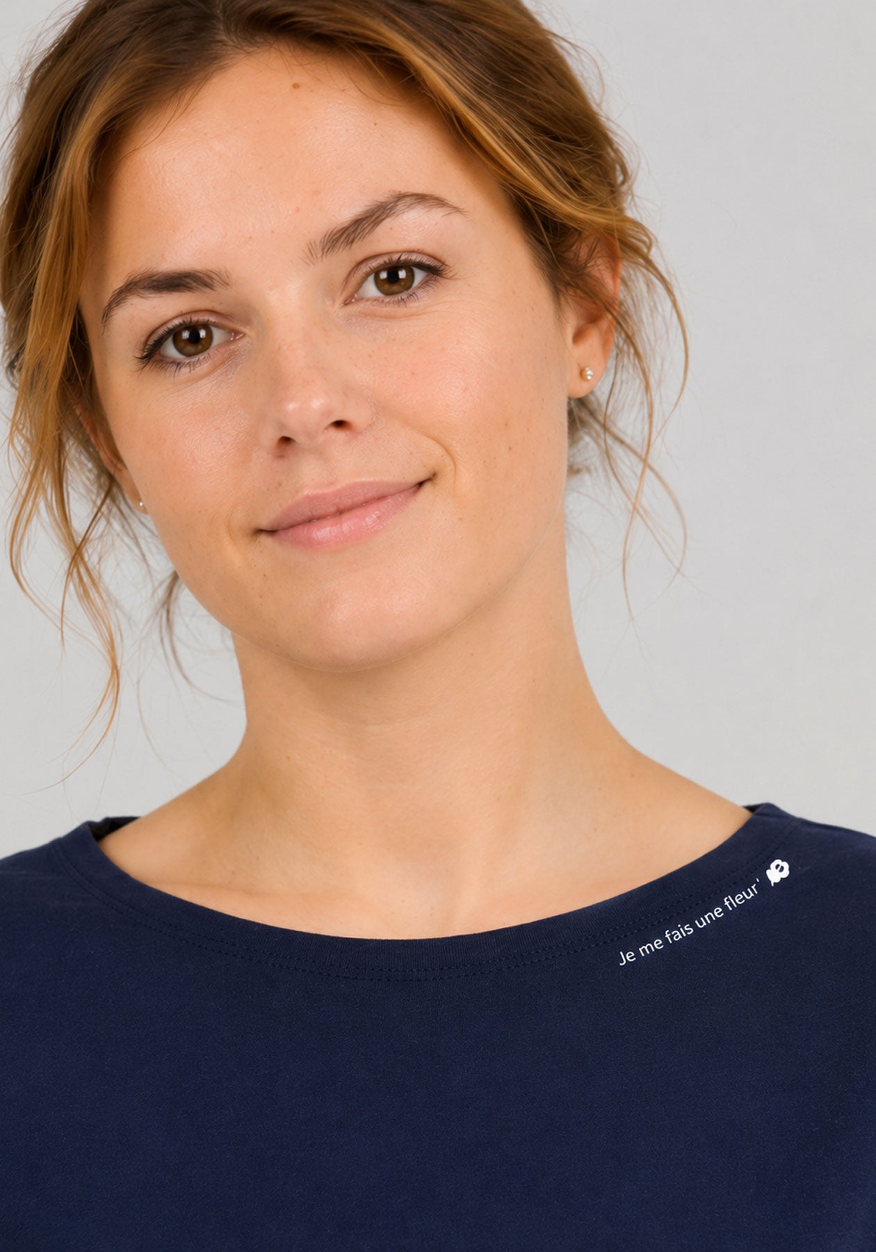 BATISCAN – Navy “Je me fais une fleur” Top