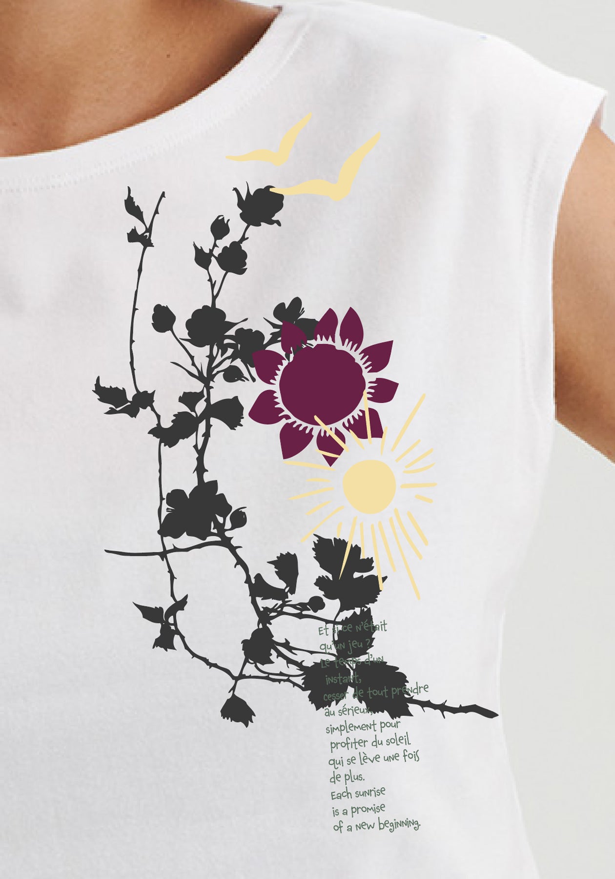 BATISCAN - White short sleeve top