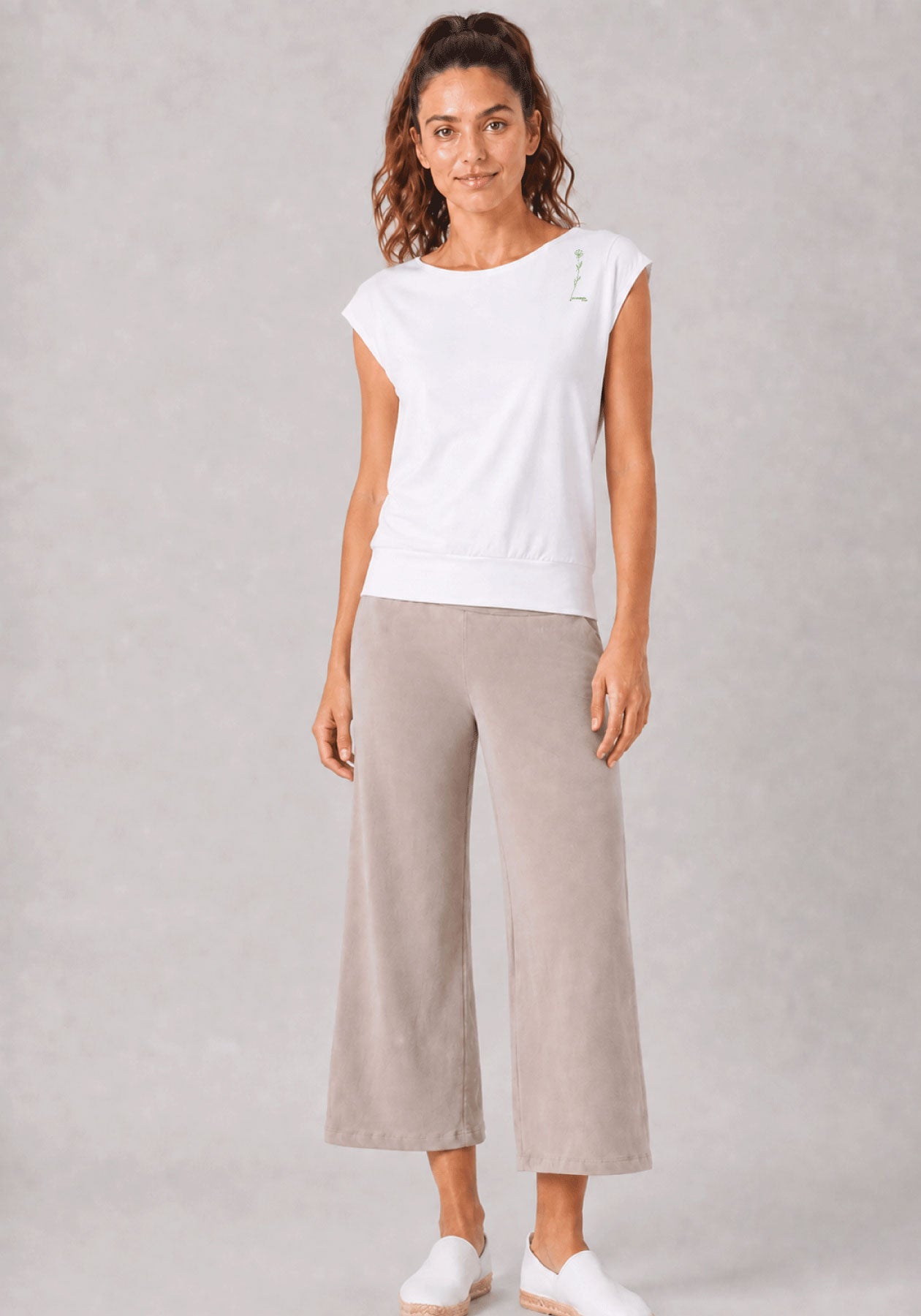 BATISCAN - White short sleeve top