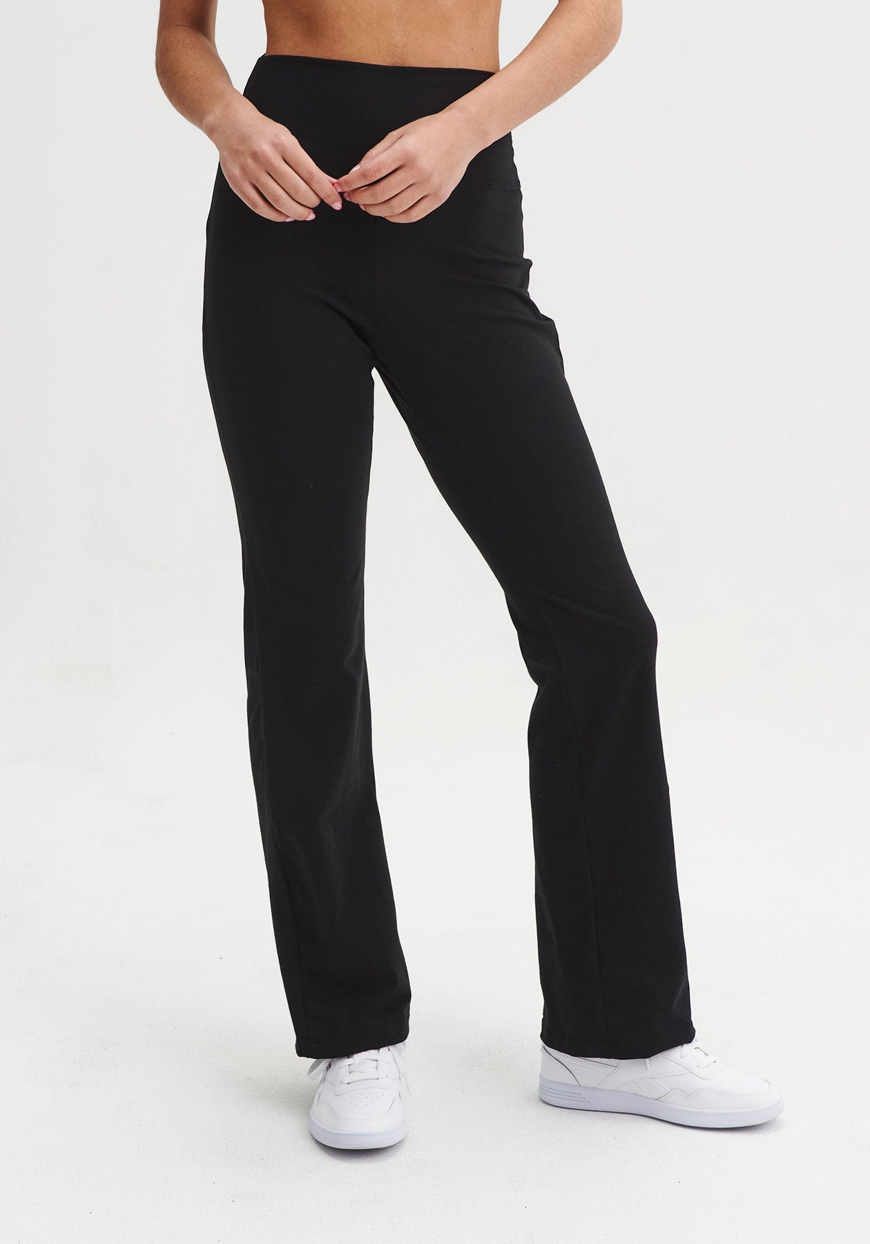 EMMANUELLE - Legging jambe évasée noir