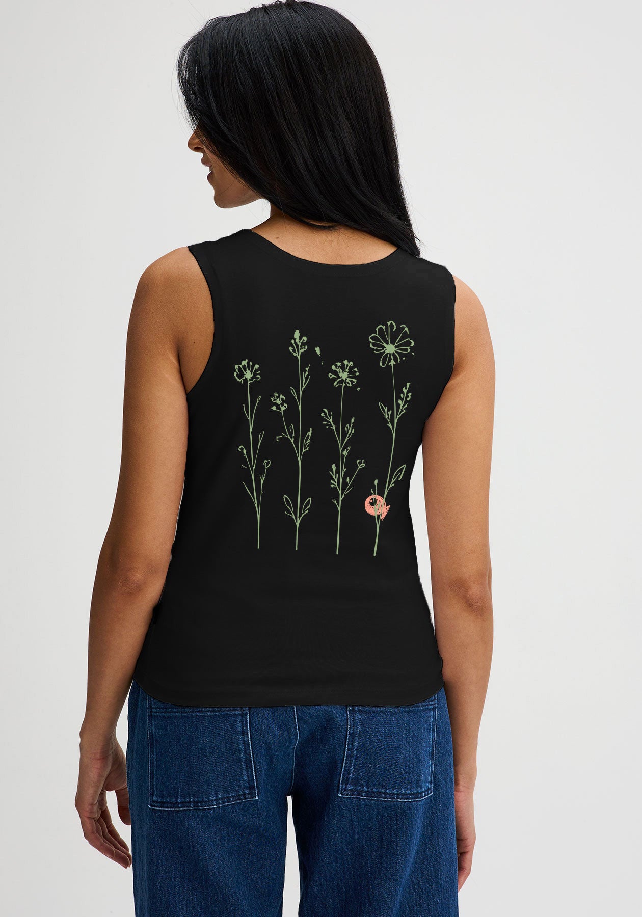 BROMPTON - Sauvagement simple black tank top