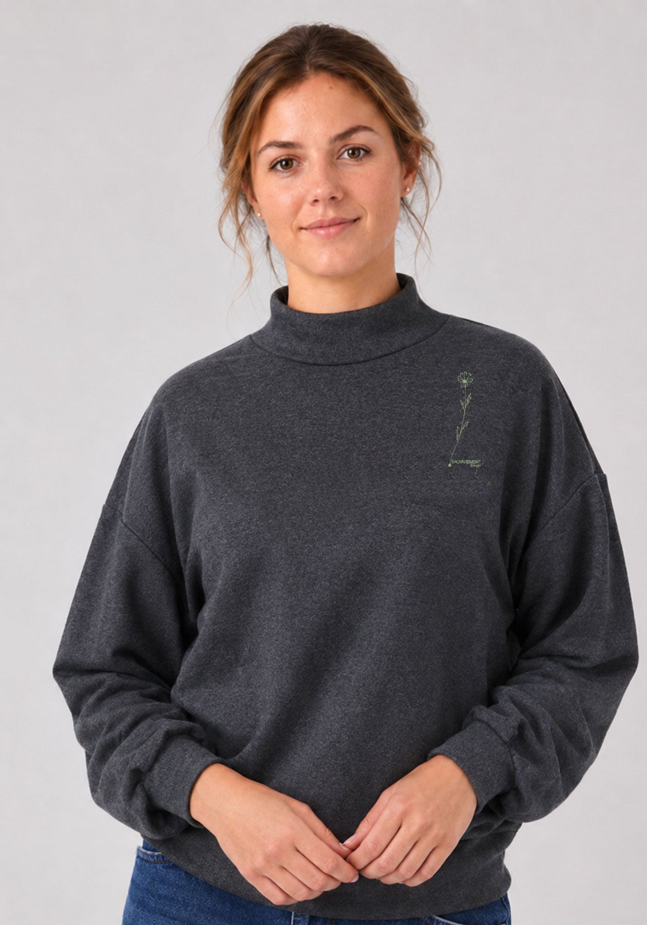 Fermont “Sauvagement simple” – Grey Bamboo Sweatshirt