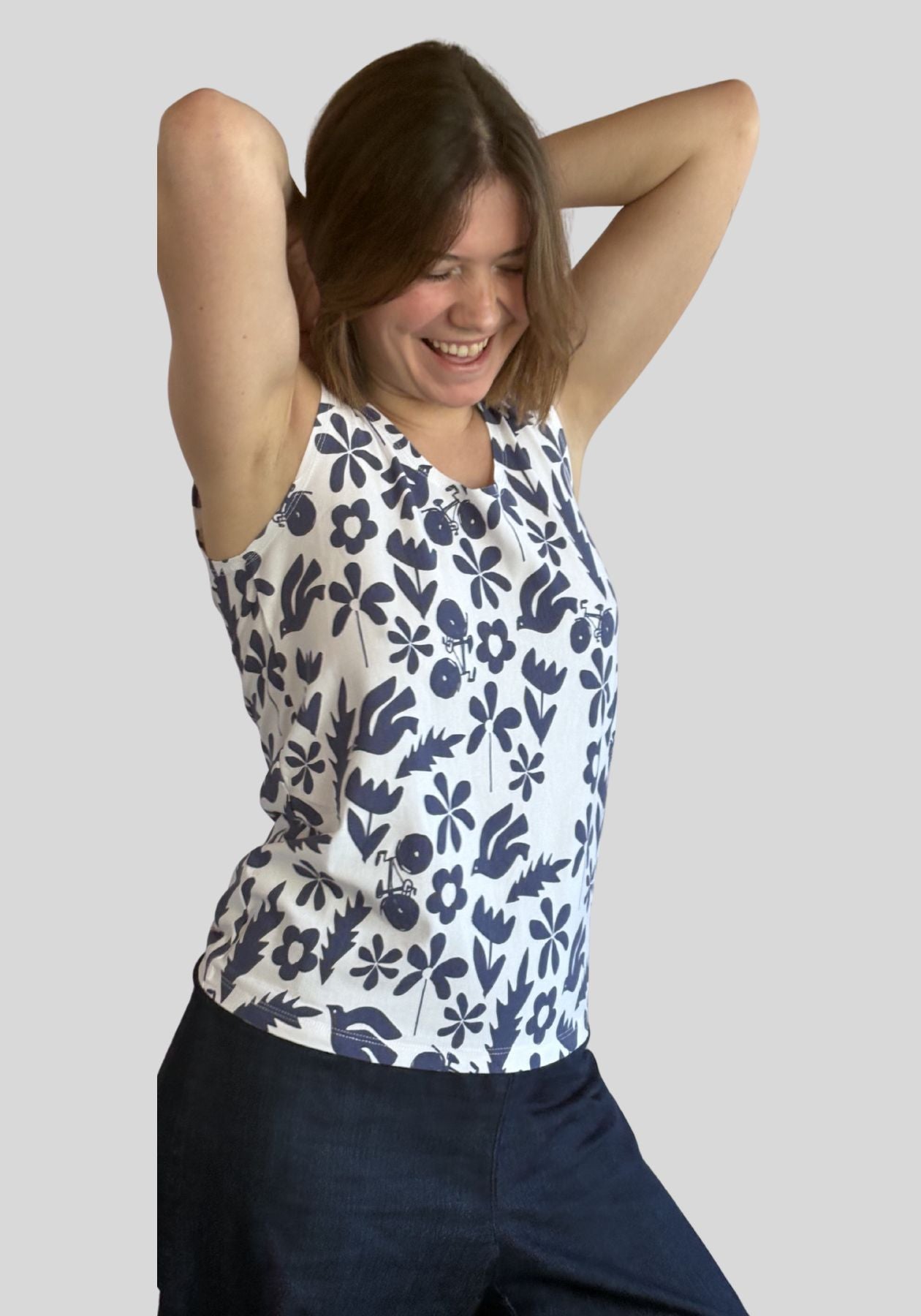 Mimosa - Camisole imprimée coton bio