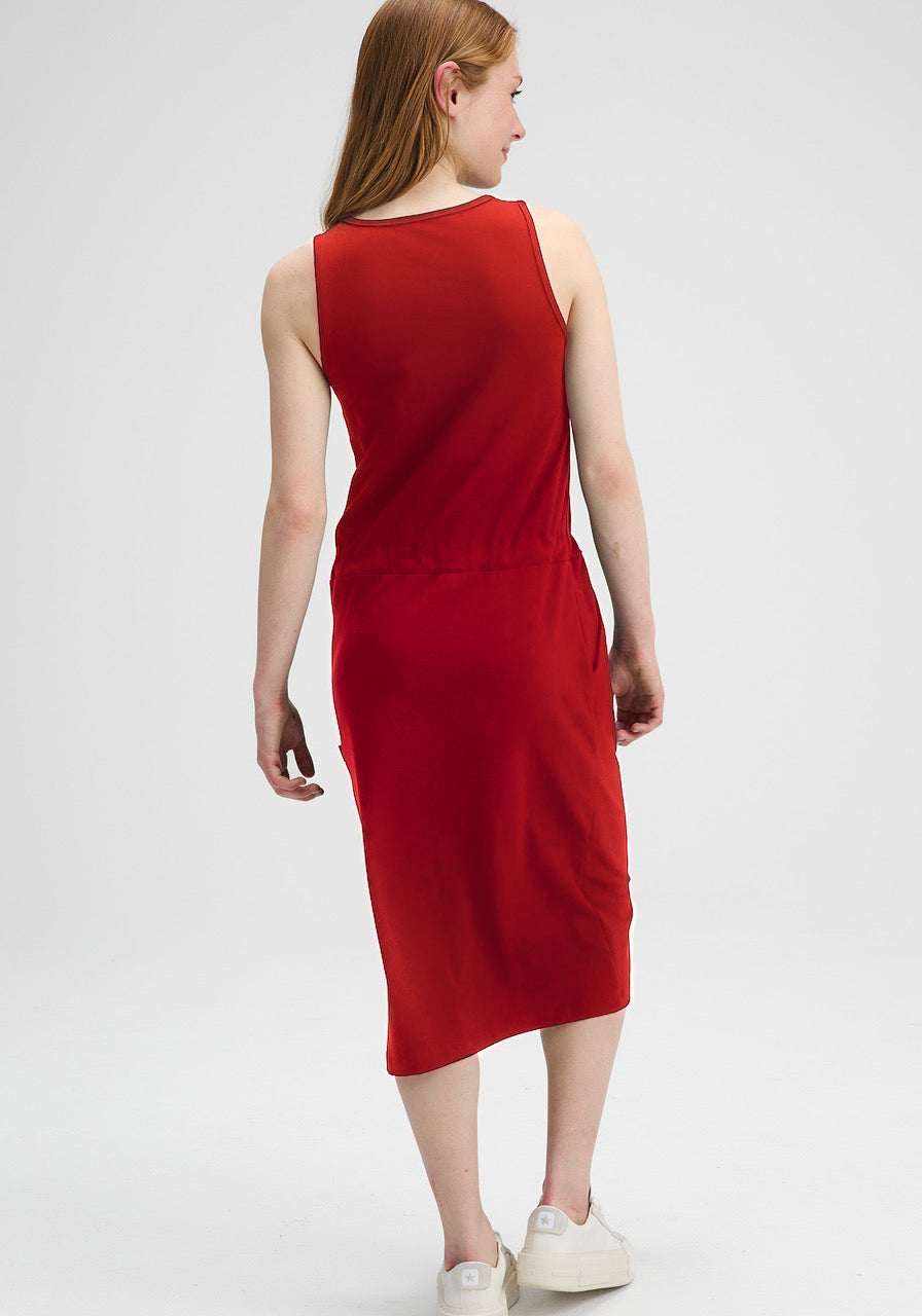 Kim – Sleeveless Black Dress in Organic Cotton, Made in Quebec