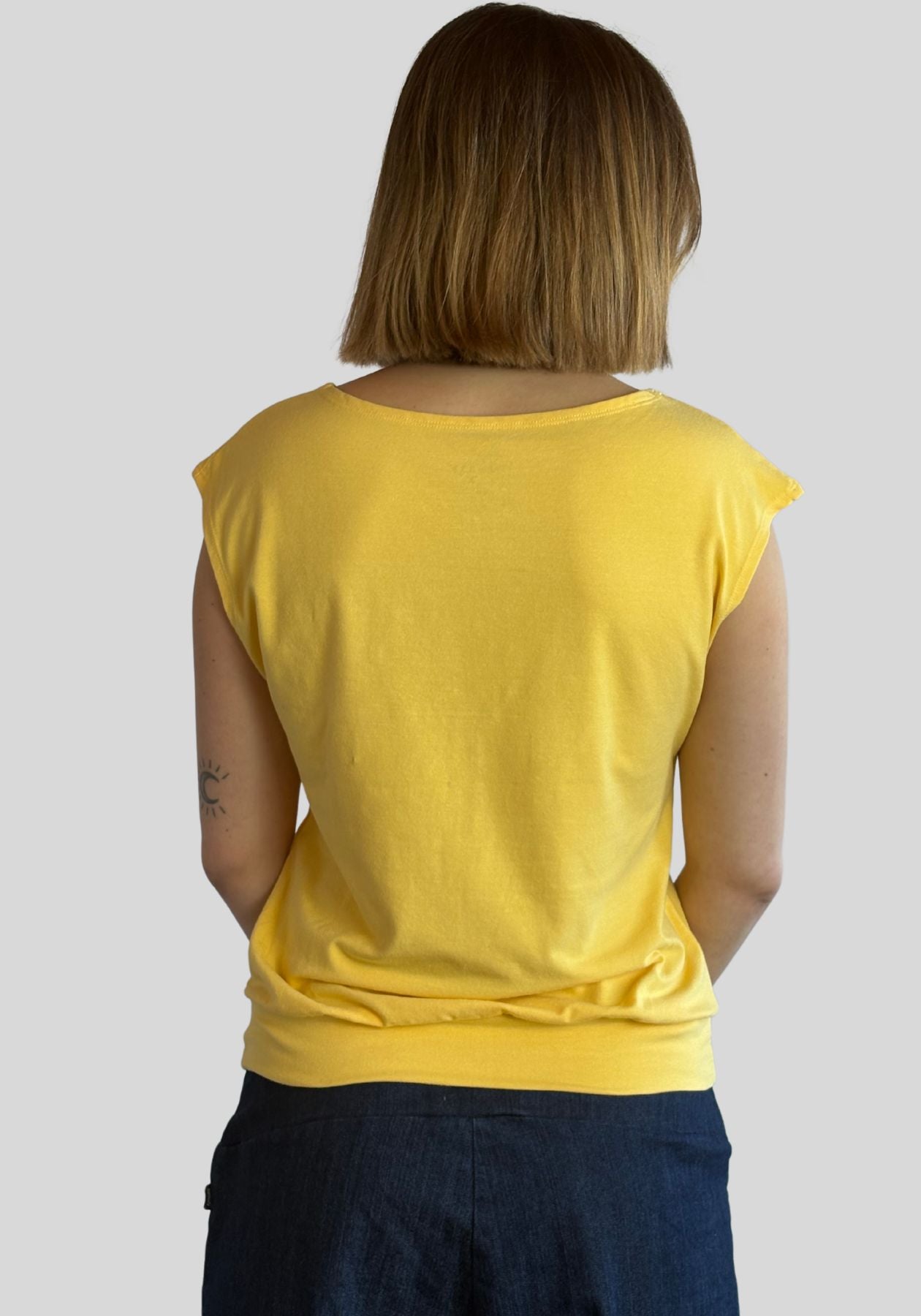 BATISCAN - T-shirt PEACE – Jaune soleil