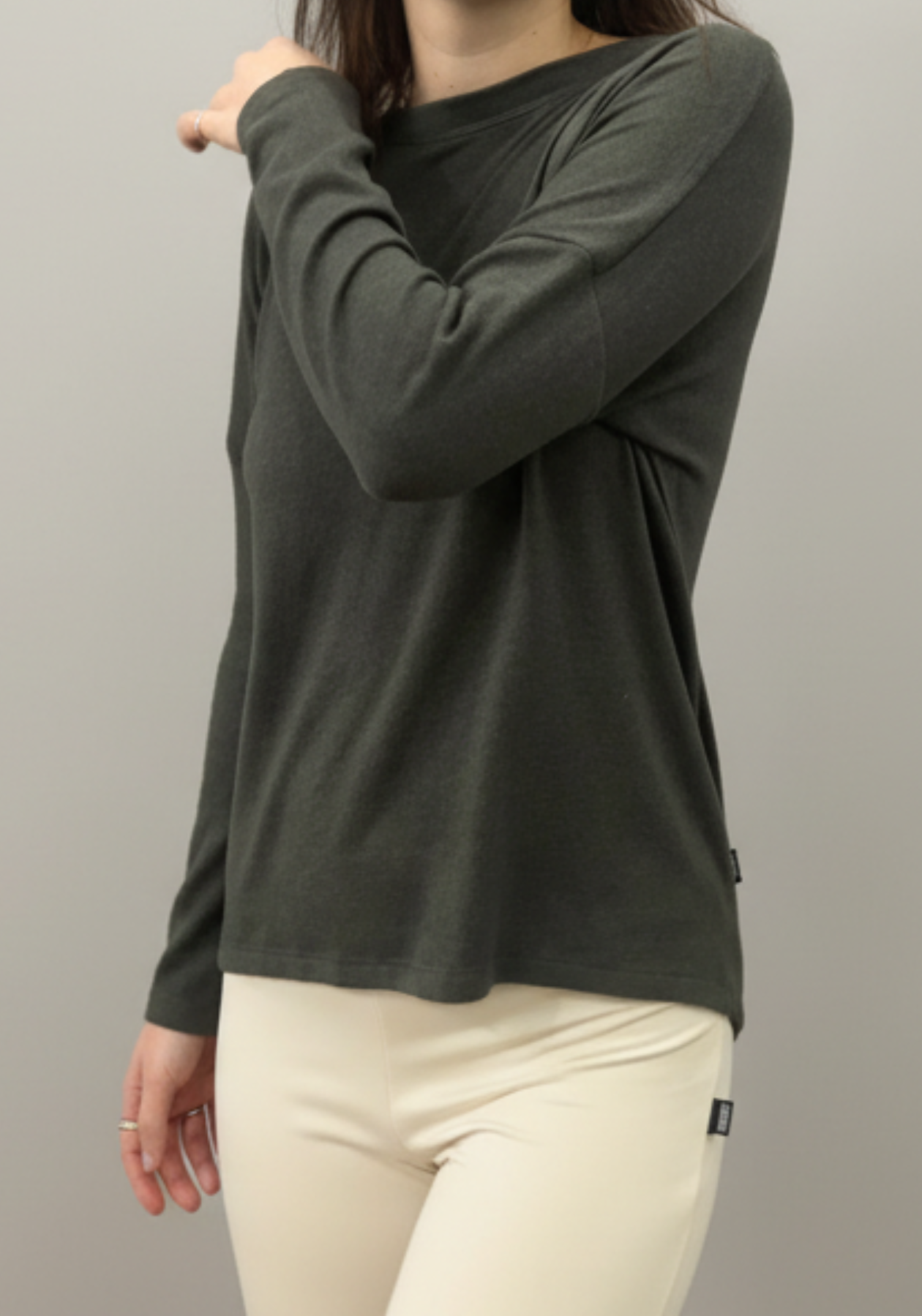 CHANDLER - Haut manches longues gris-vert