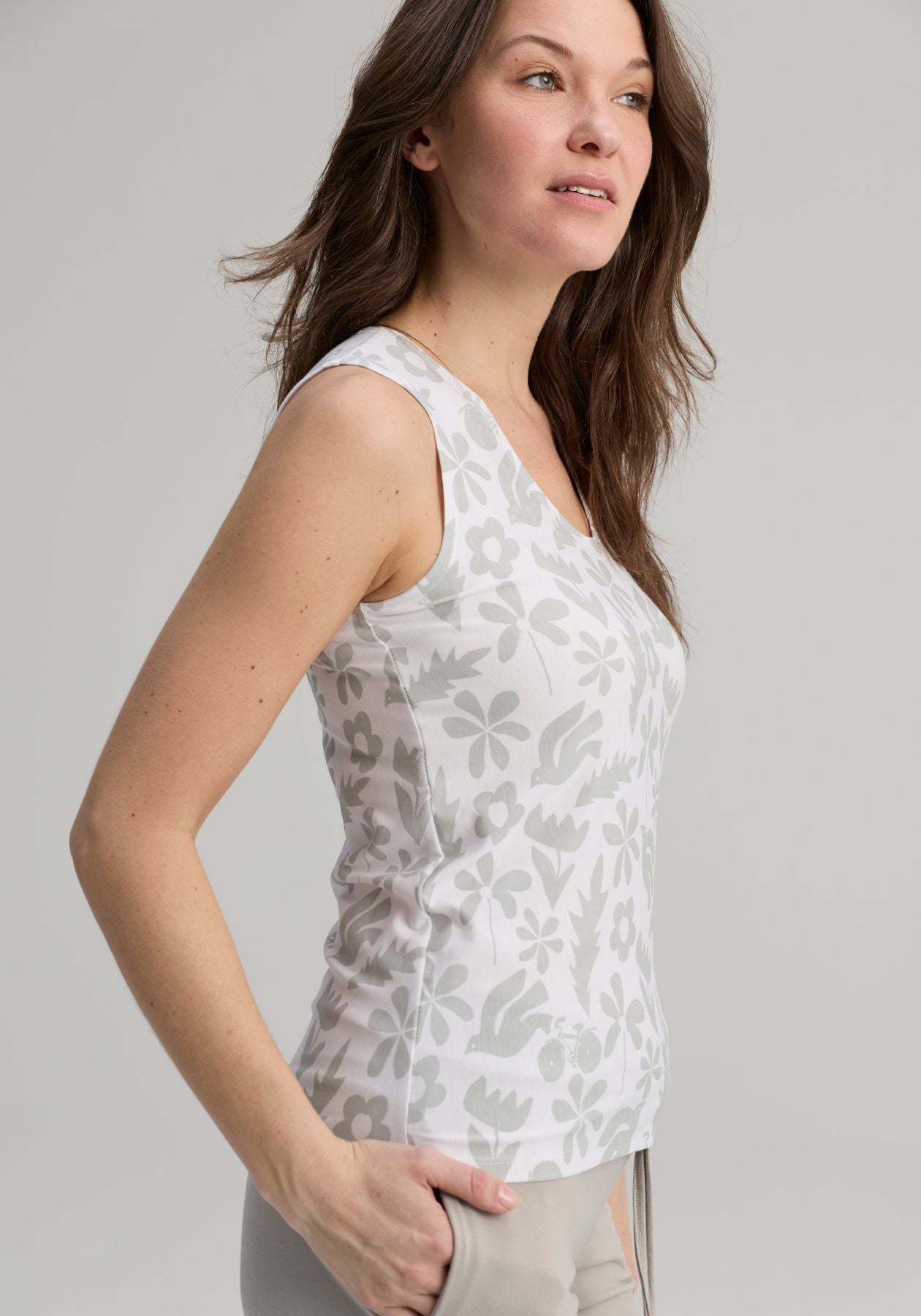 MIMOSA – Camisole sage print