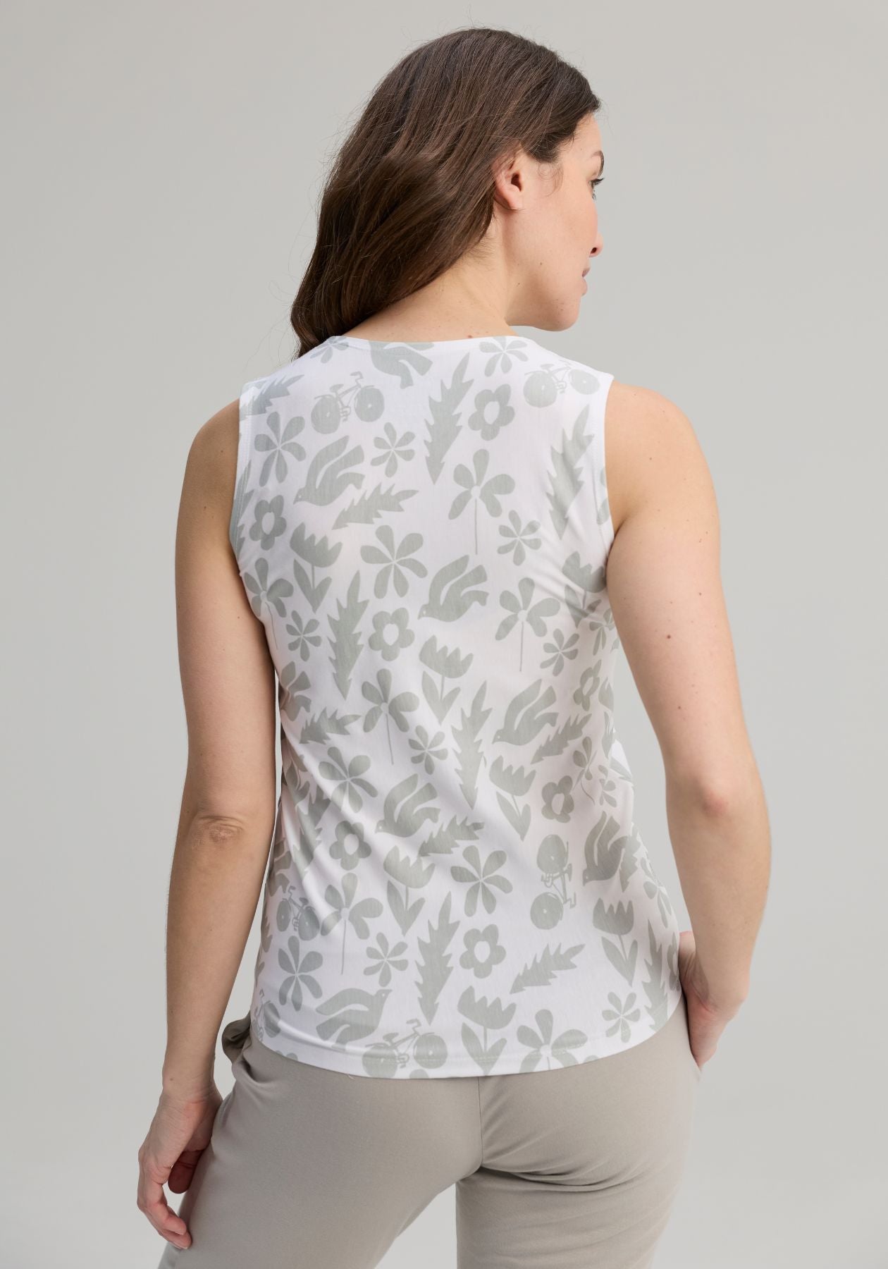 MIMOSA – Camisole sage print