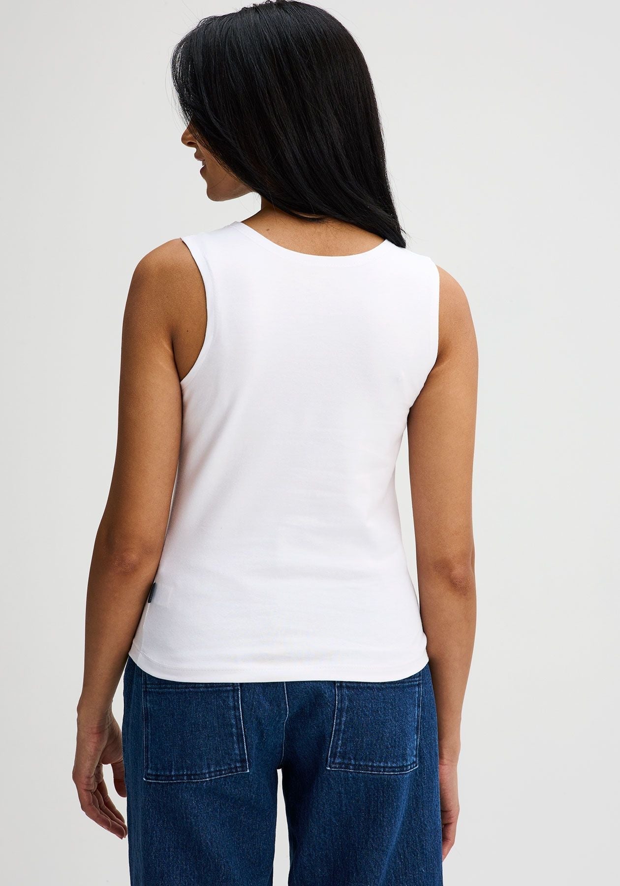 BROMPTON - Camisole basique blanche-Hauts-Message Factory