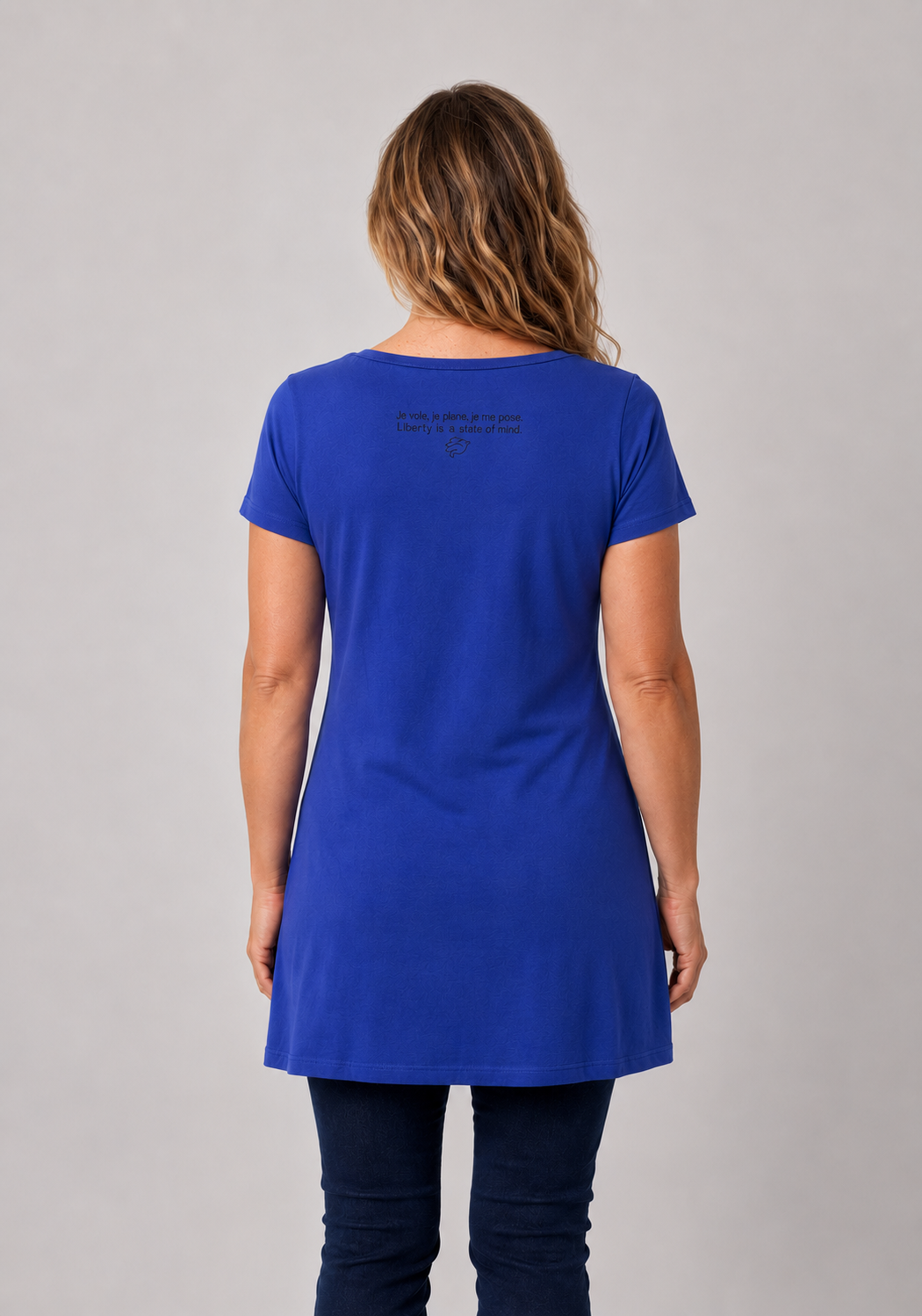 ANEMONE - Blue short-sleeved tunic