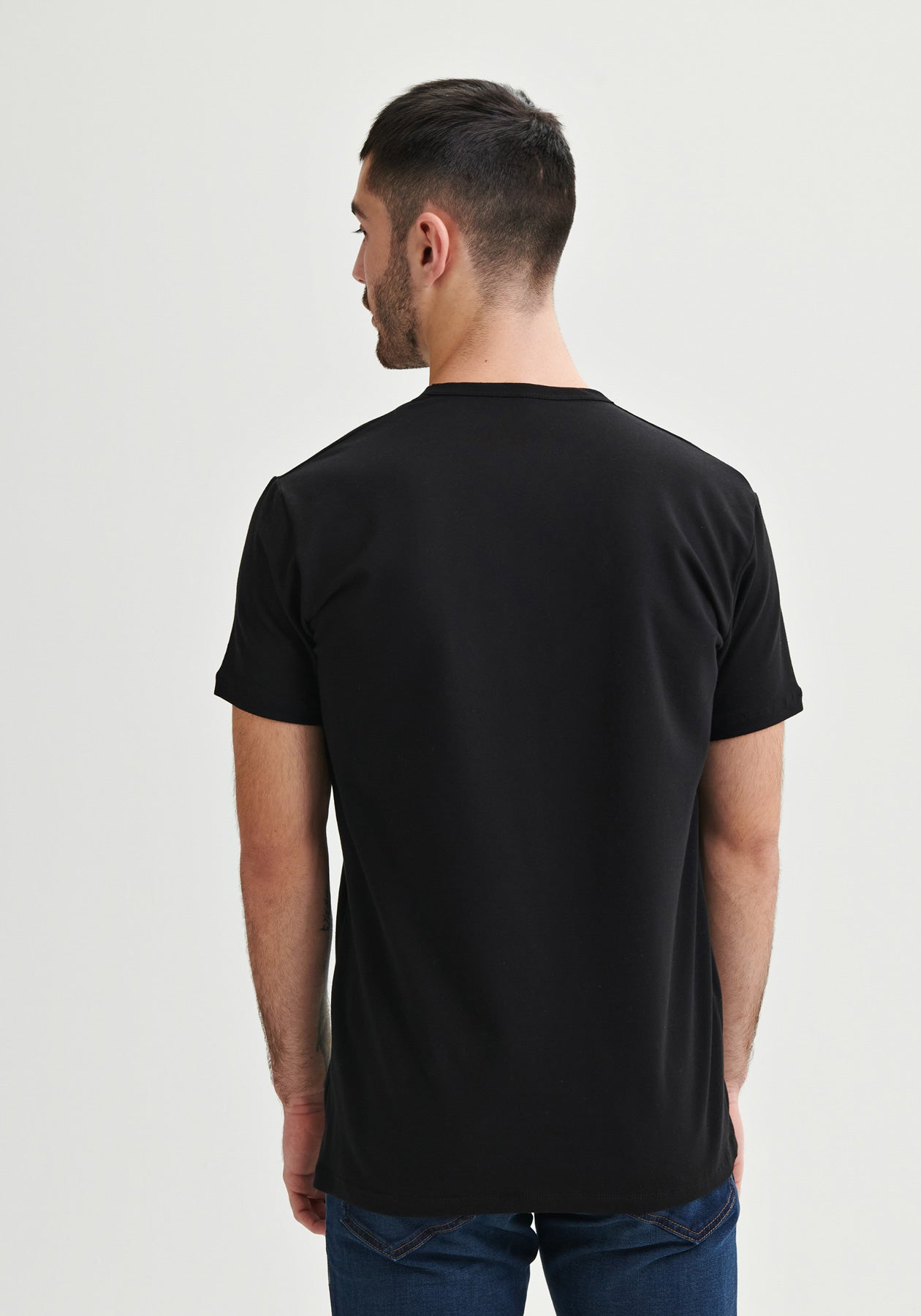 MONTREAL REFLEXION- T-shirt noir en coton biologique