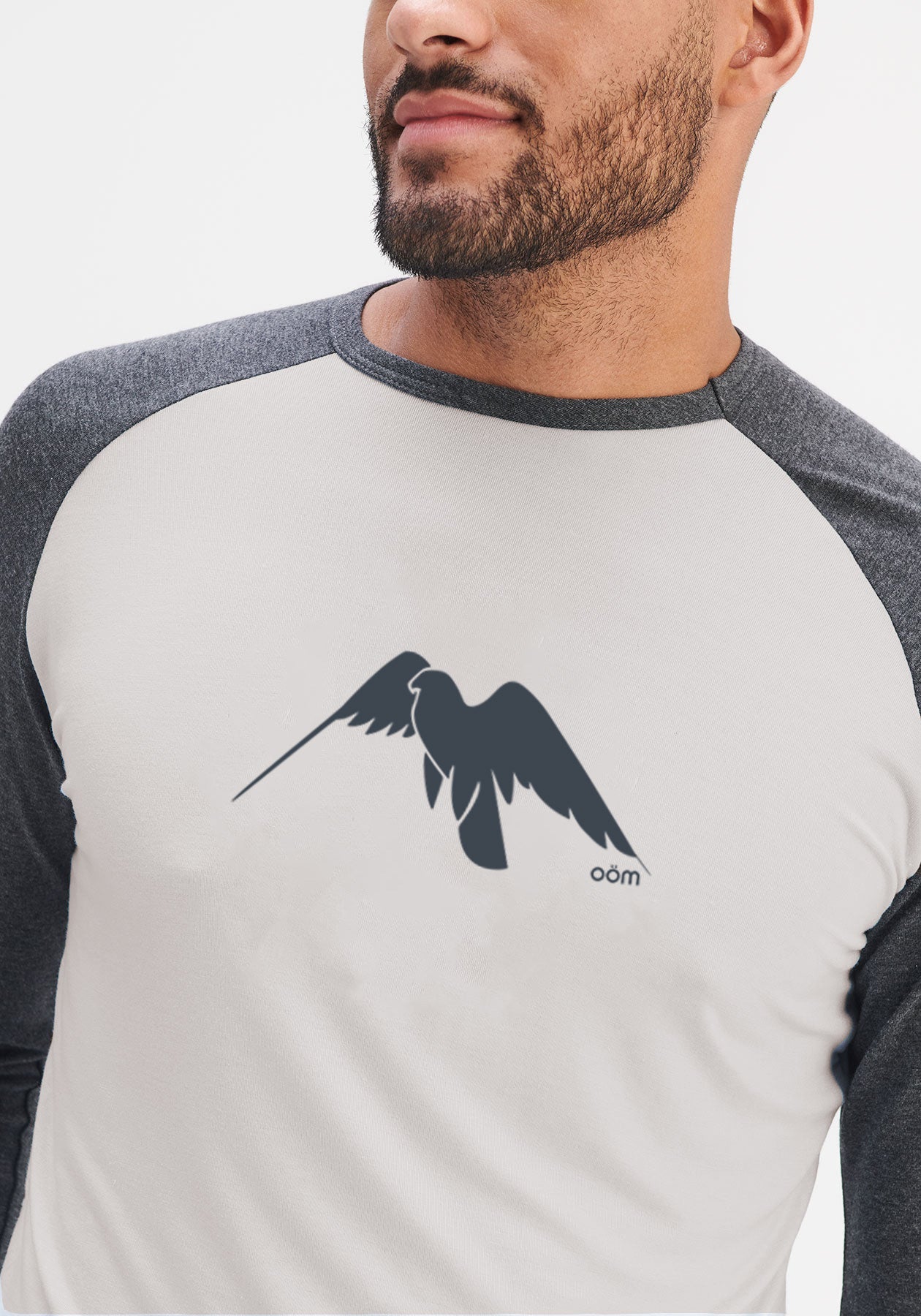 FLY - Chandail manches longues crème et gris-Hauts Hommes-OÖM Ethikwear