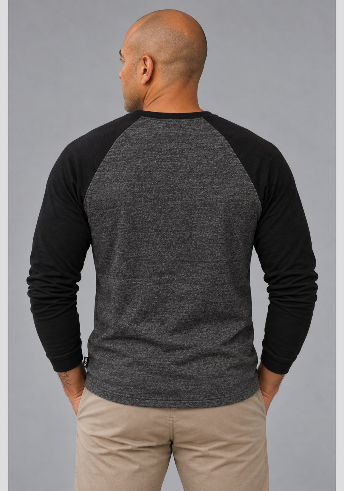 CREPUSCULE | OÖM T-shirt raglan manche longue coton bio charcoal
