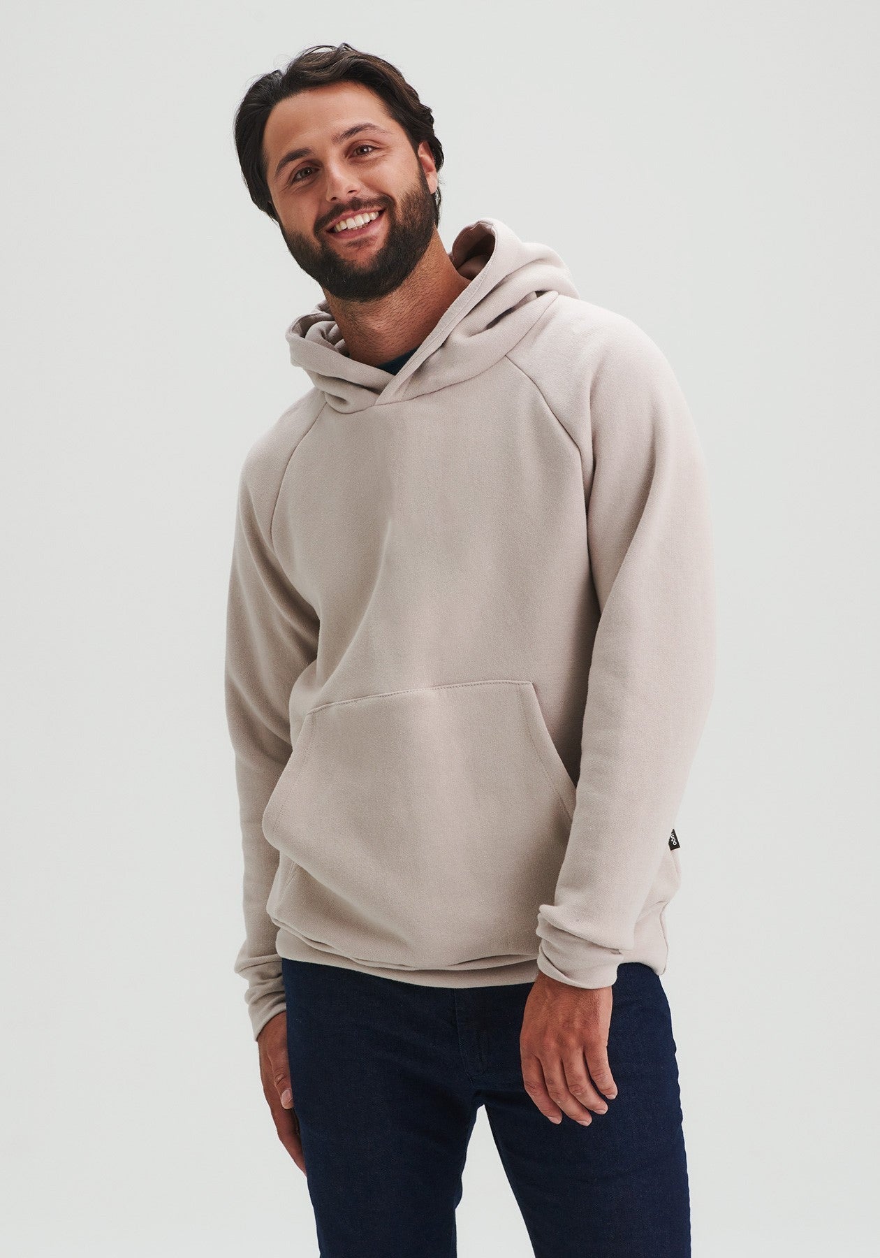 KYLE - Hoodie en molleton latté-Hauts Hommes-OÖM Ethikwear