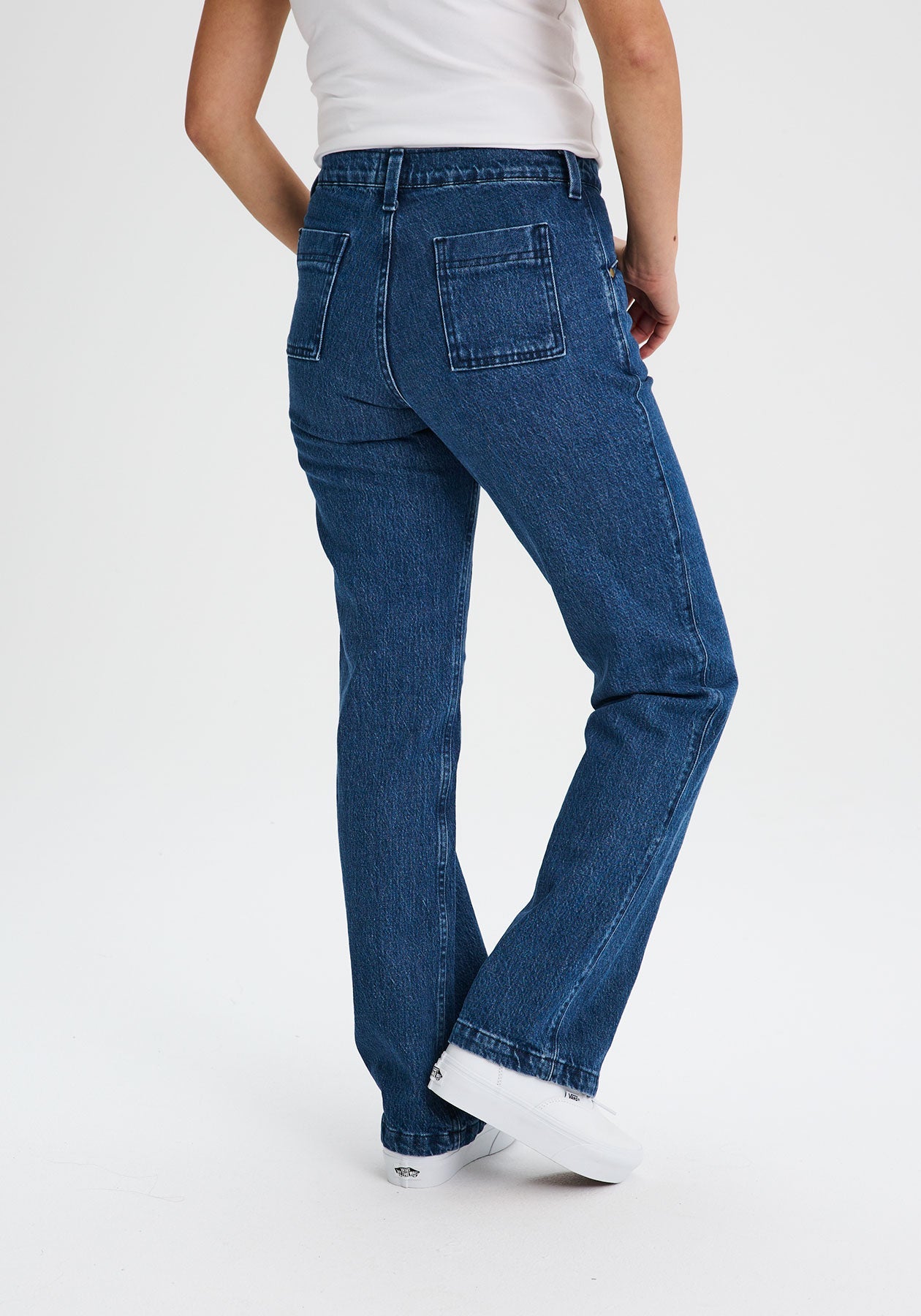 MARIANNE - Pantalon Denim Jambe Droite-Bas-Message Factory