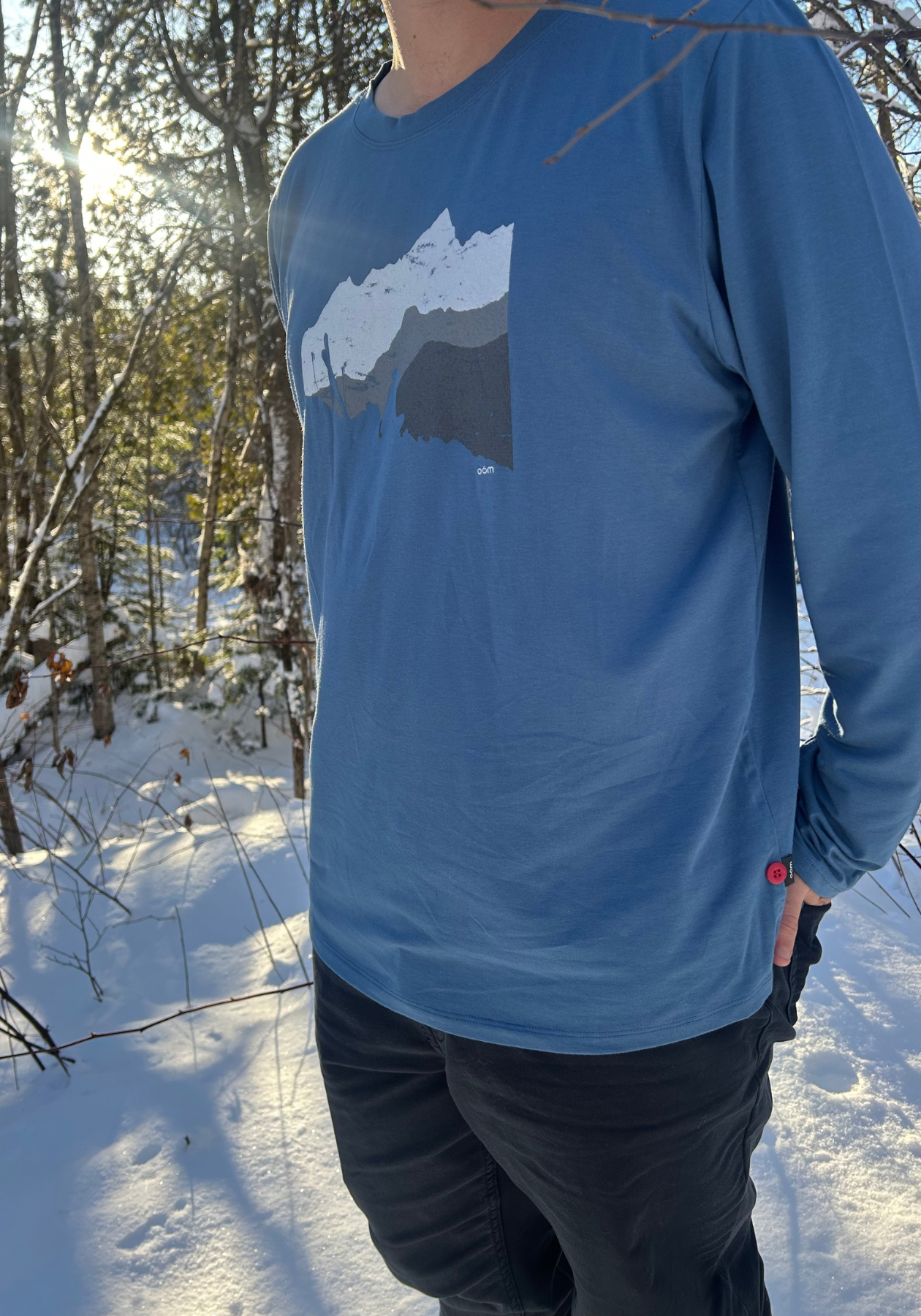 APRES SKI - T-shirt manches longues bleu OÖM