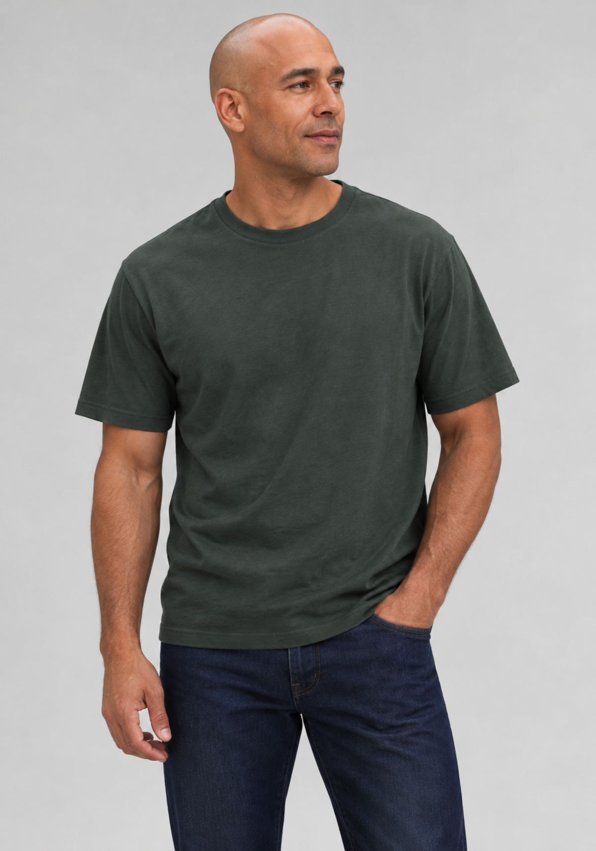 OLIVIER| OÖM Chandail manche courte Pin — TENCEL™ et mérinos