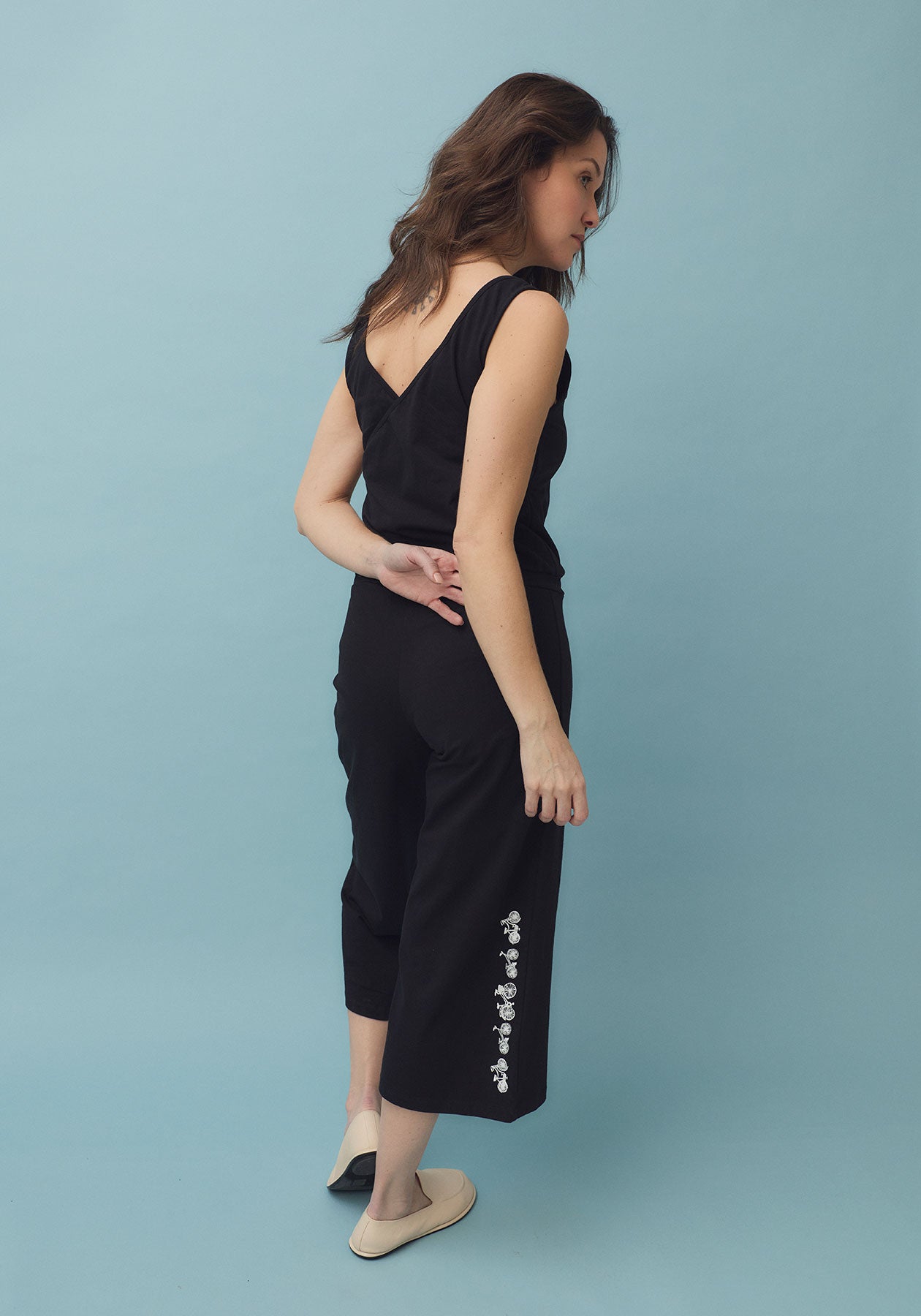 ANNA - Combinaison pantalon noir vélos