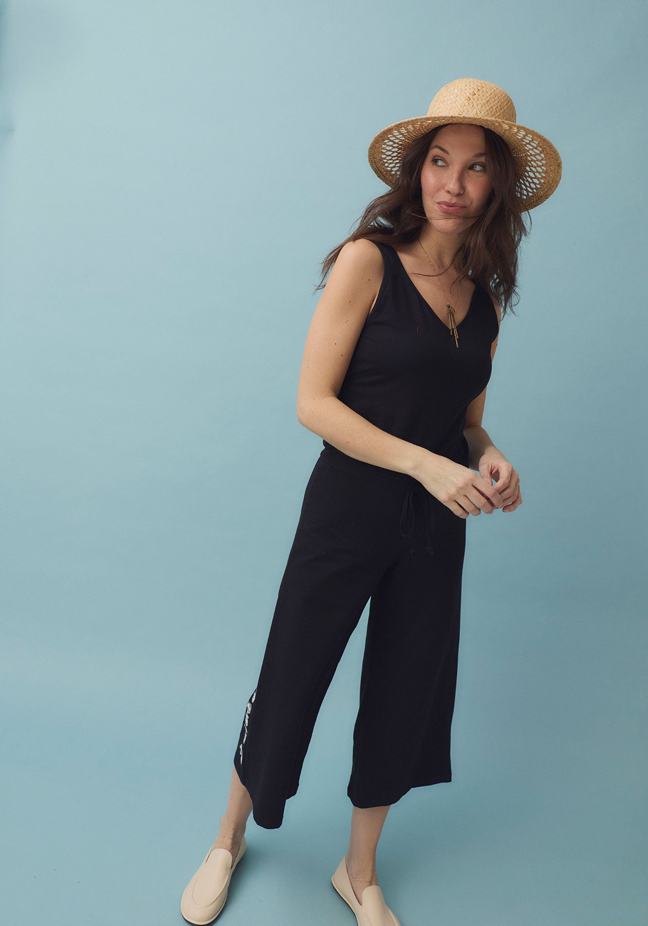 ANNA - Combinaison pantalon noir vélos