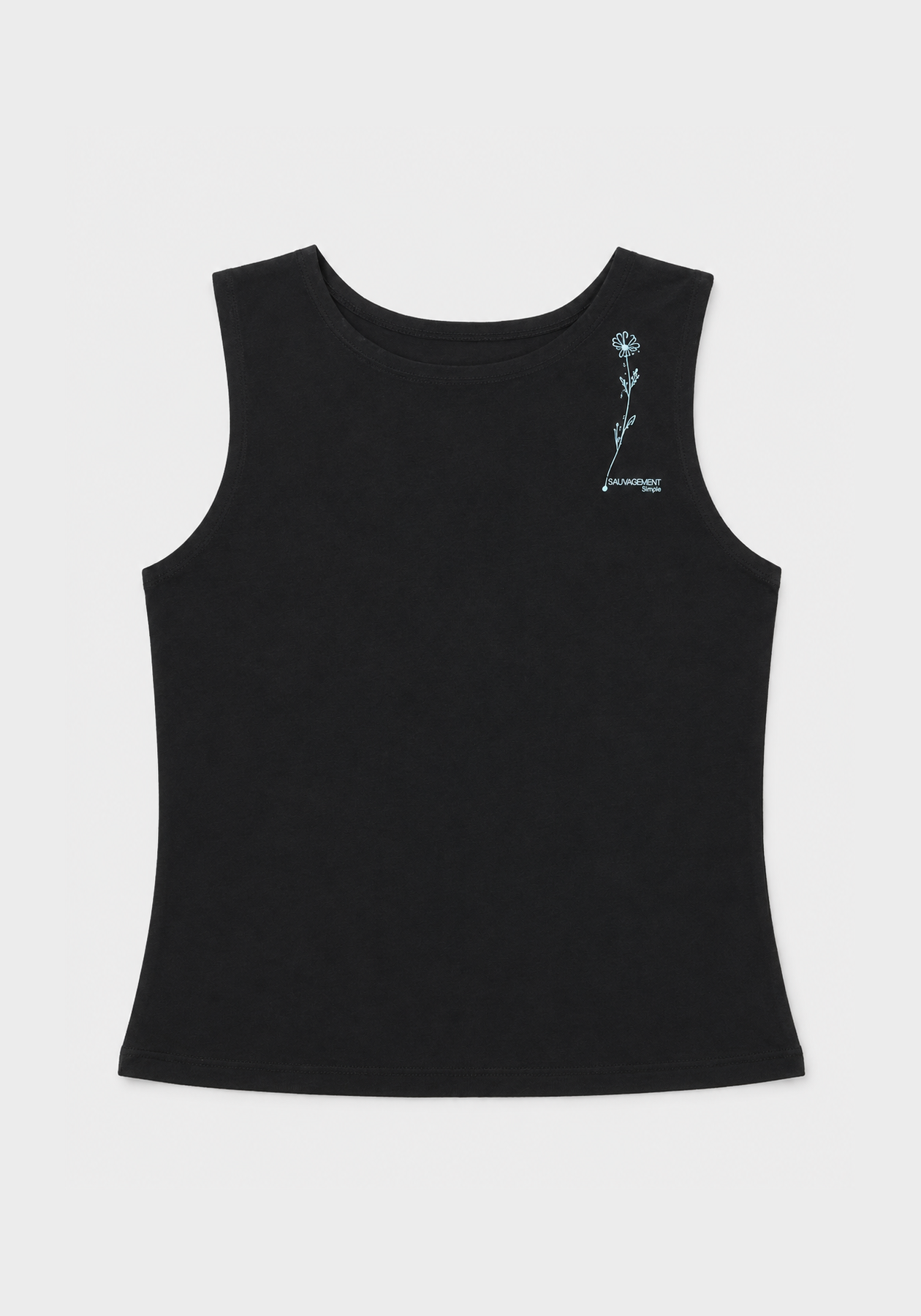 BROMPTON - Sauvagement simple black tank top