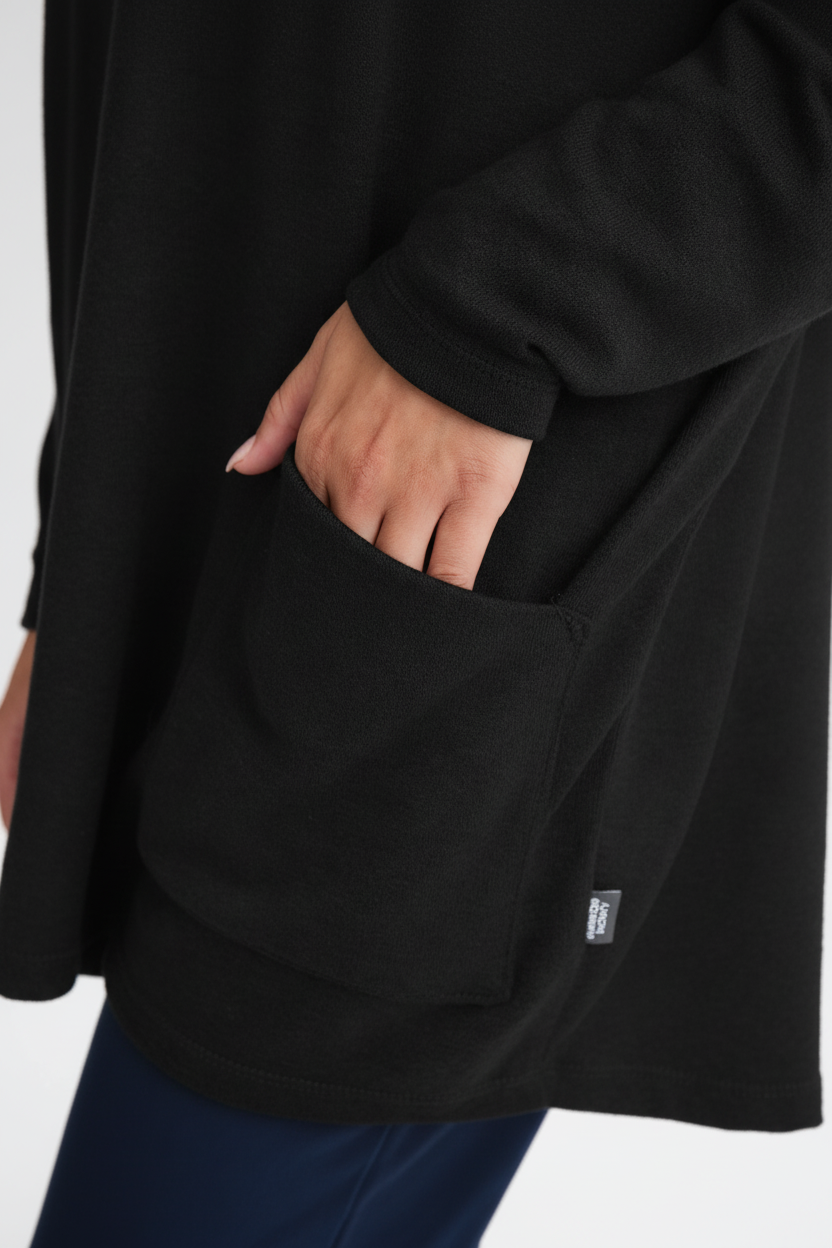 Chandail noir avec poche