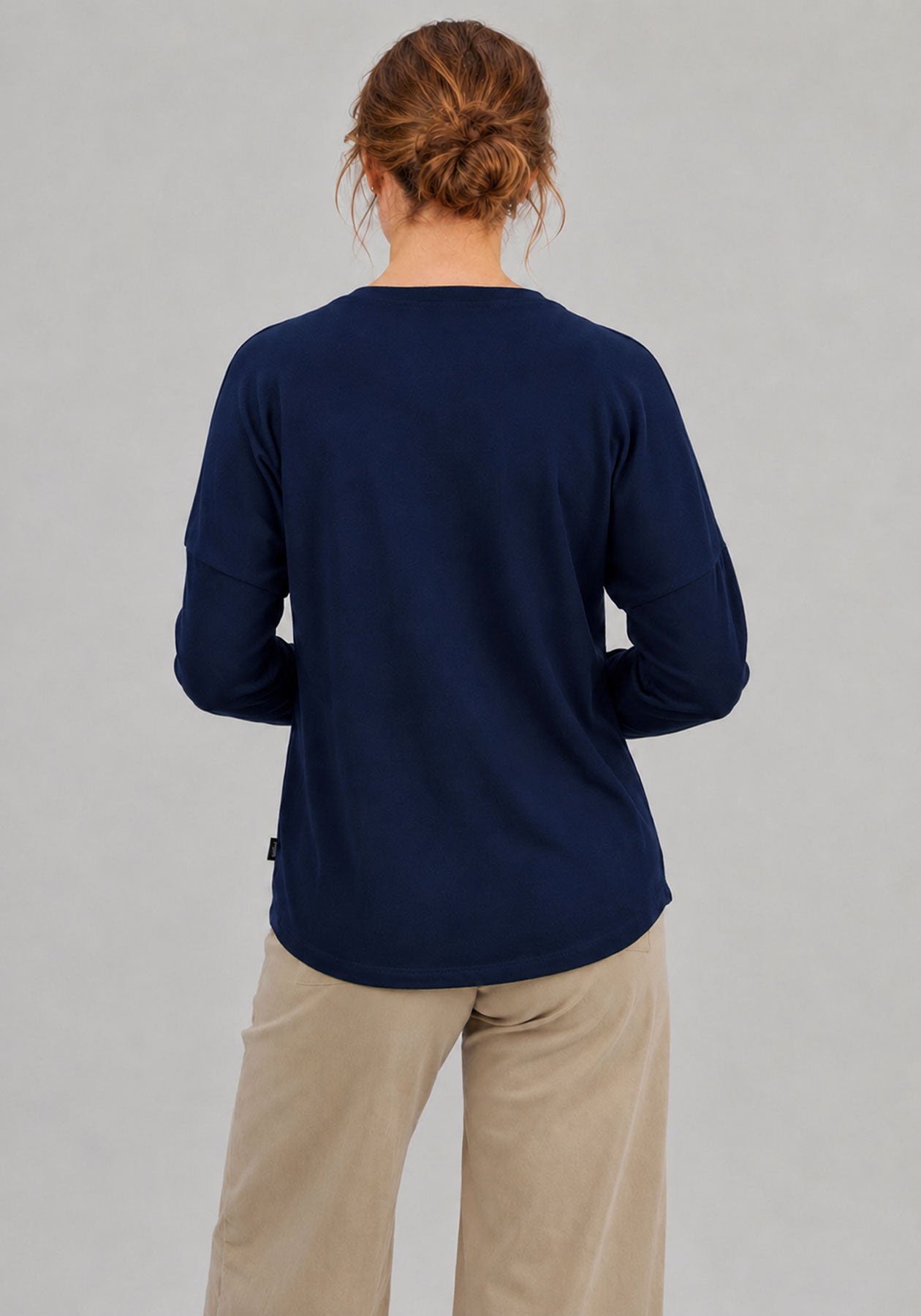 CHANDLER - Tricot en bambou manches longues bleu marin