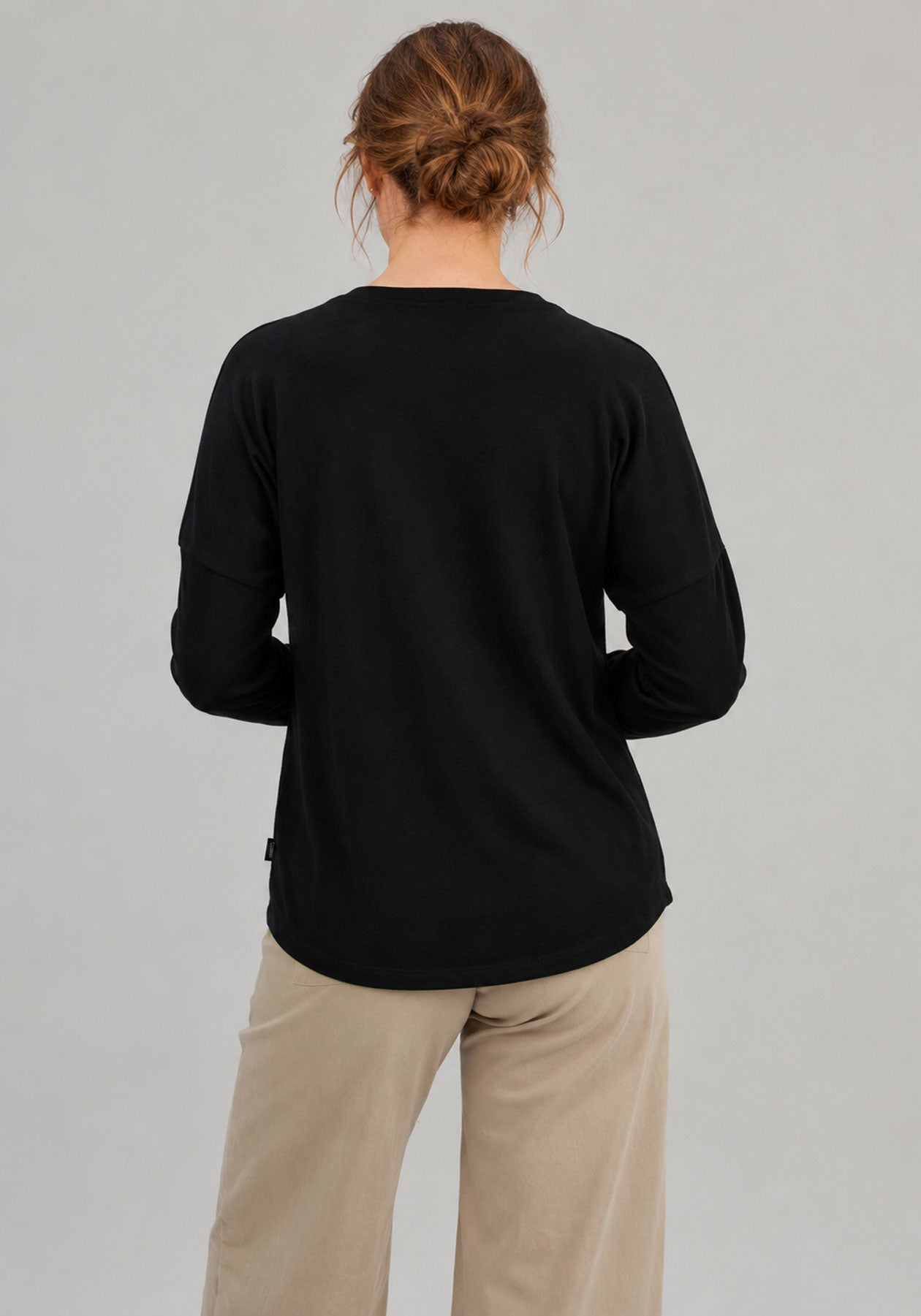 CHANDLER - Tricot en bambou manches longues noir