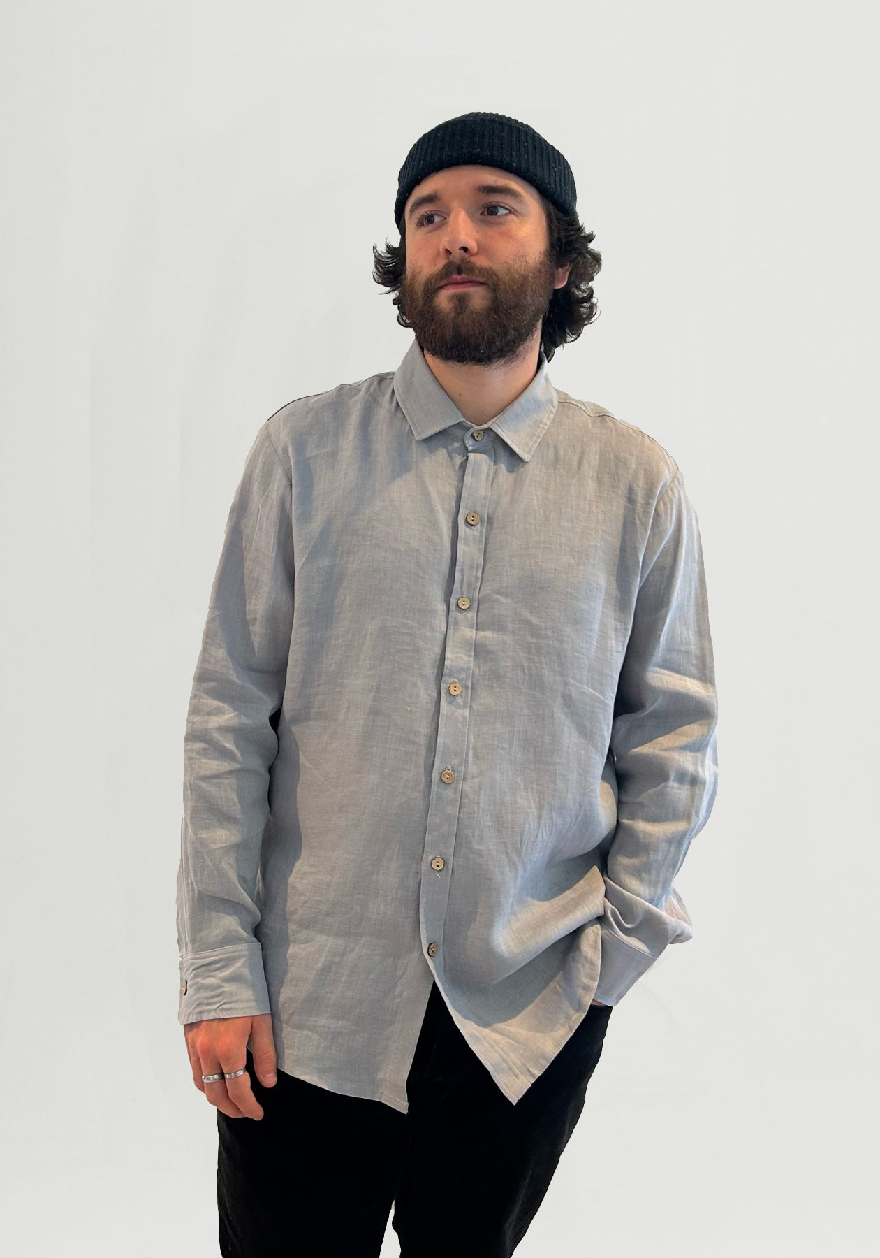 CHARLY | OÖM Chemise manches longues bleu gris